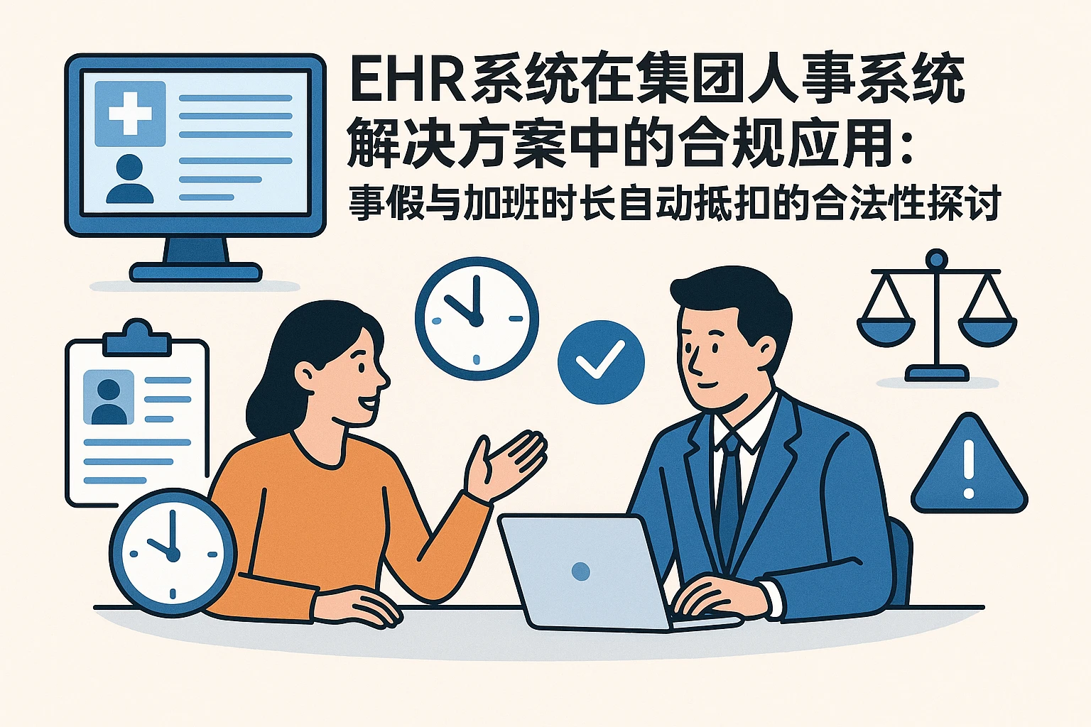 EHR系统在集团人事系统解决方案中的合规应用:事假与加班时长自动抵扣的合法性探讨