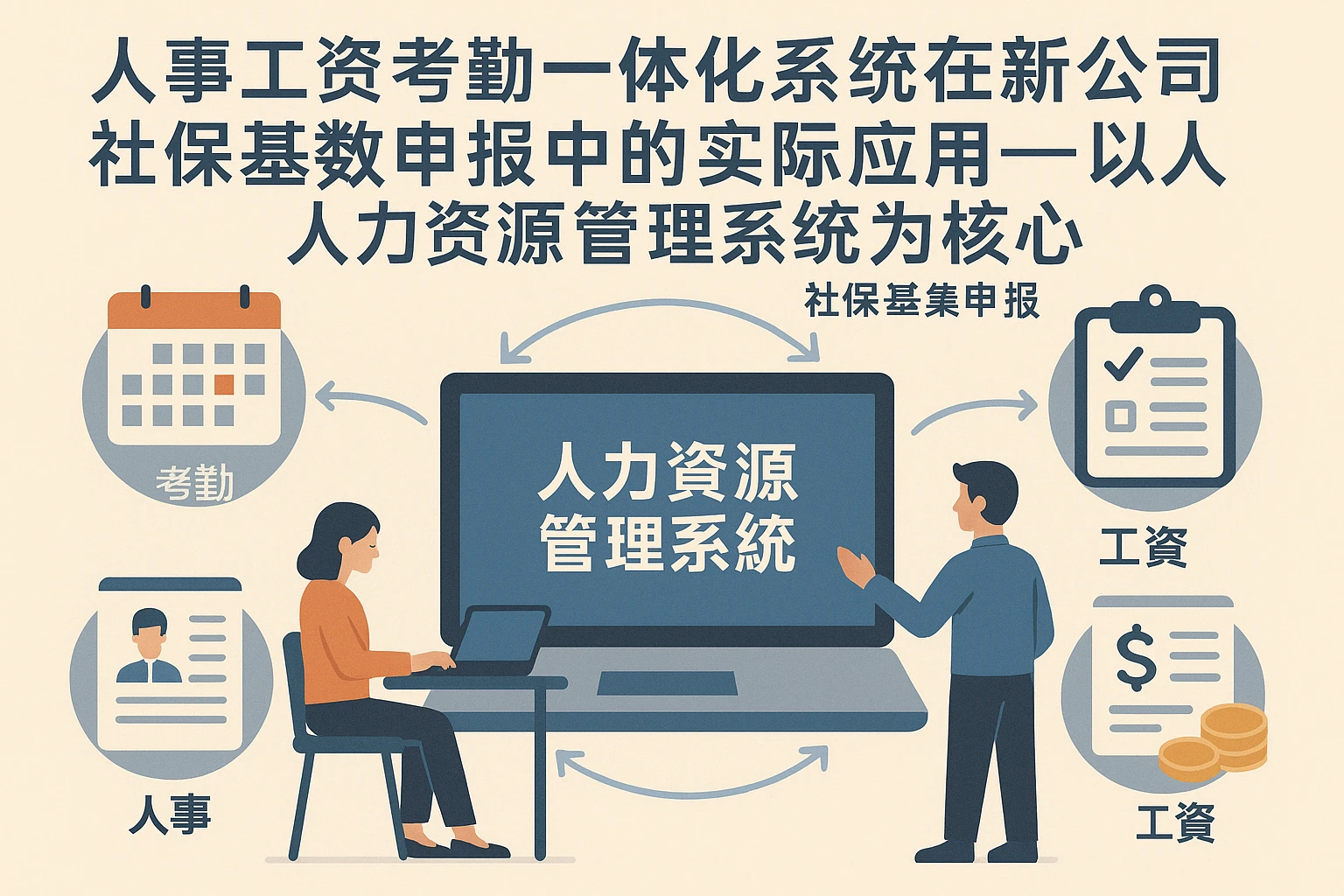 人事工资考勤一体化系统在新公司社保基数申报中的实际应用——以人力资源管理系统为核心