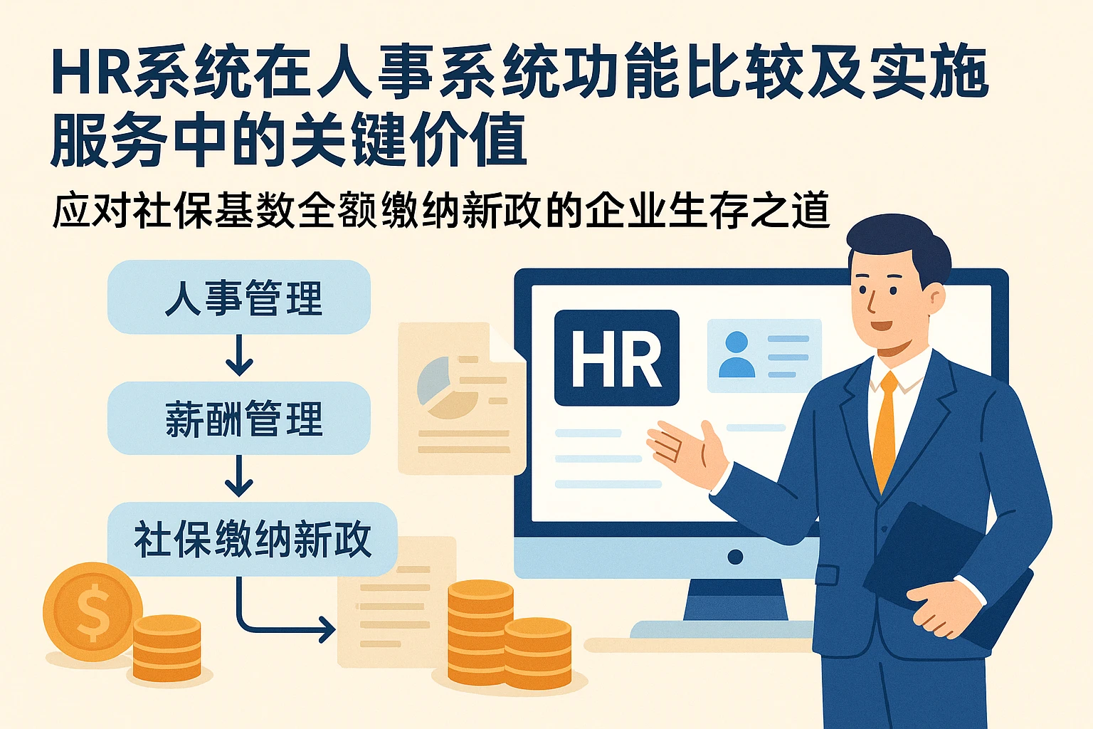 HR系统在人事系统功能比较及实施服务中的关键价值——应对社保基数全额缴纳新政的企业生存之道