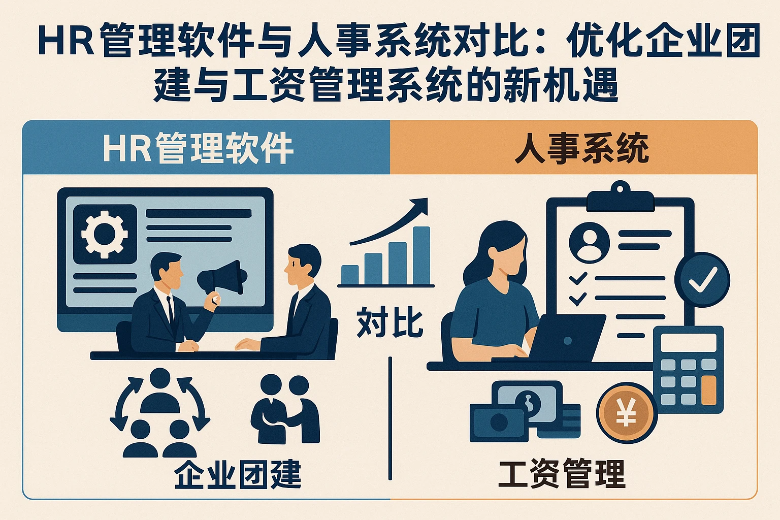 HR管理软件与人事系统对比:优化企业团建与工资管理系统的新机遇