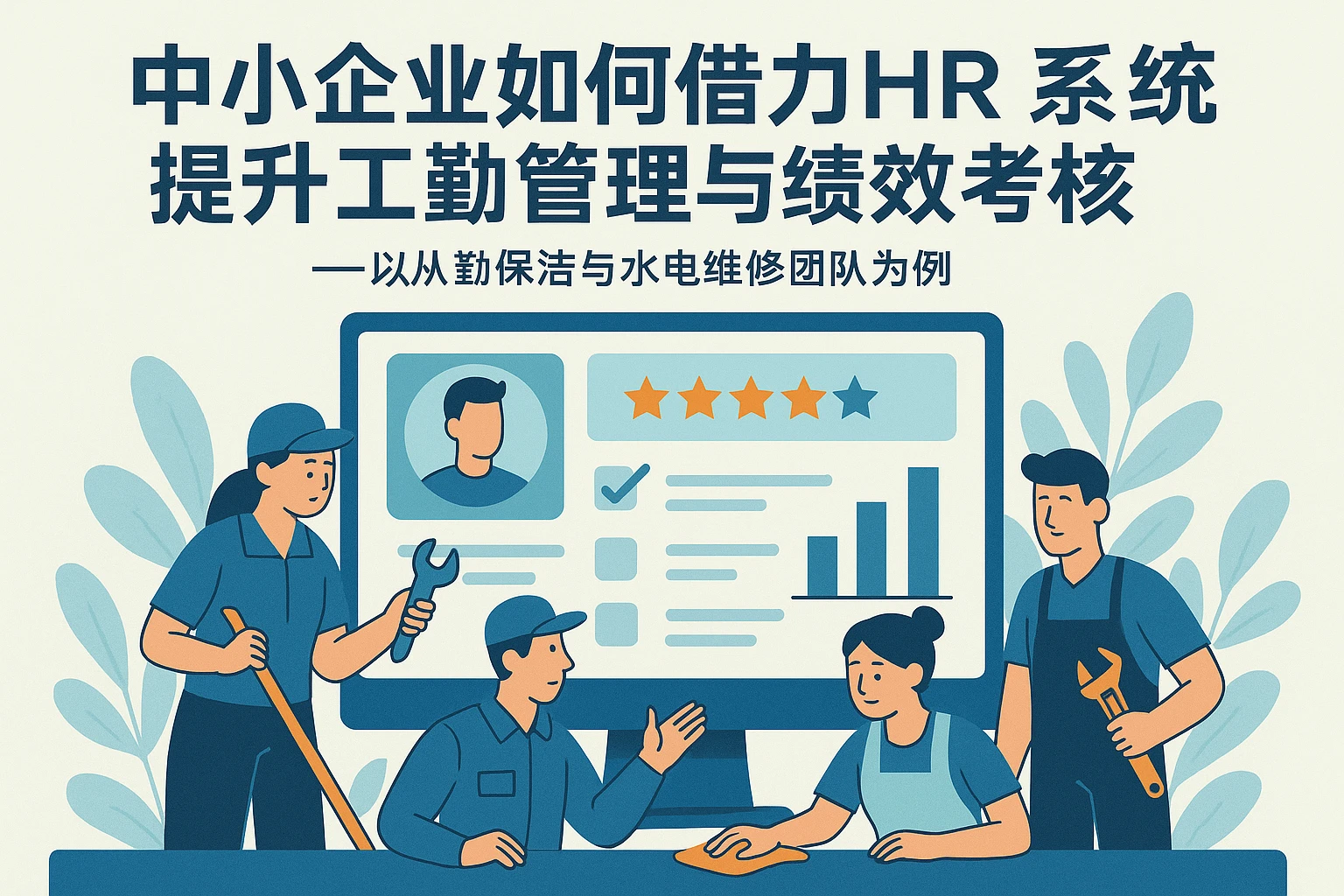 中小企业如何借力HR系统提升工勤管理与绩效考核——以后勤保洁与水电维修团队为例