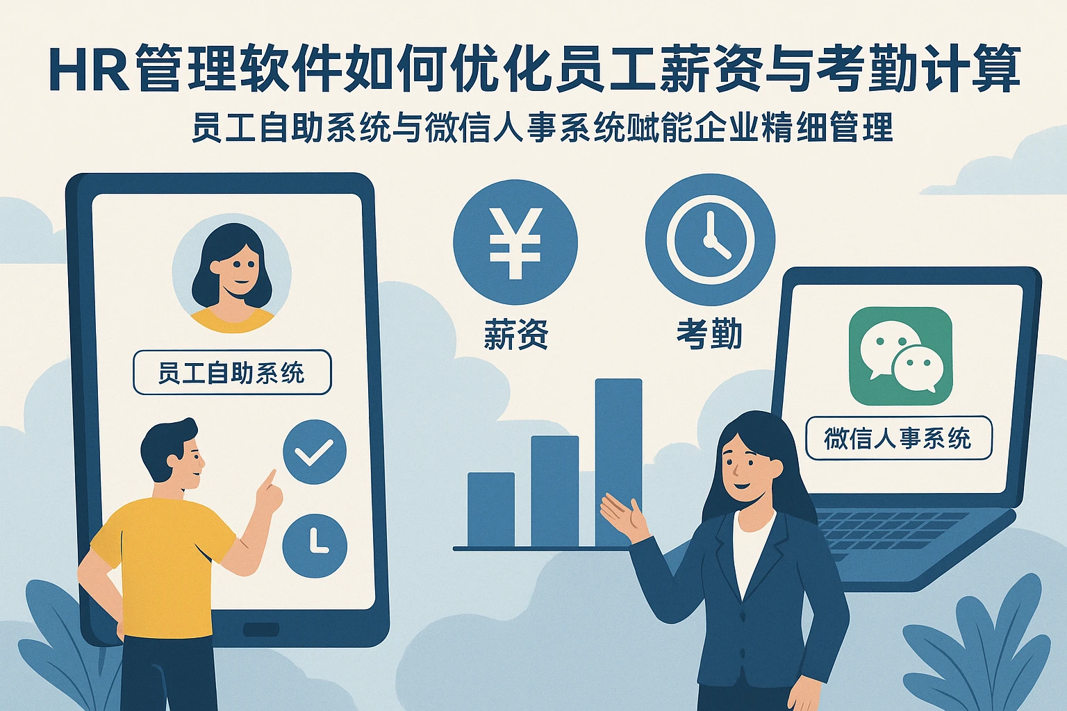 HR管理软件如何优化员工薪资与考勤计算——员工自助系统与微信人事系统赋能企业精细管理