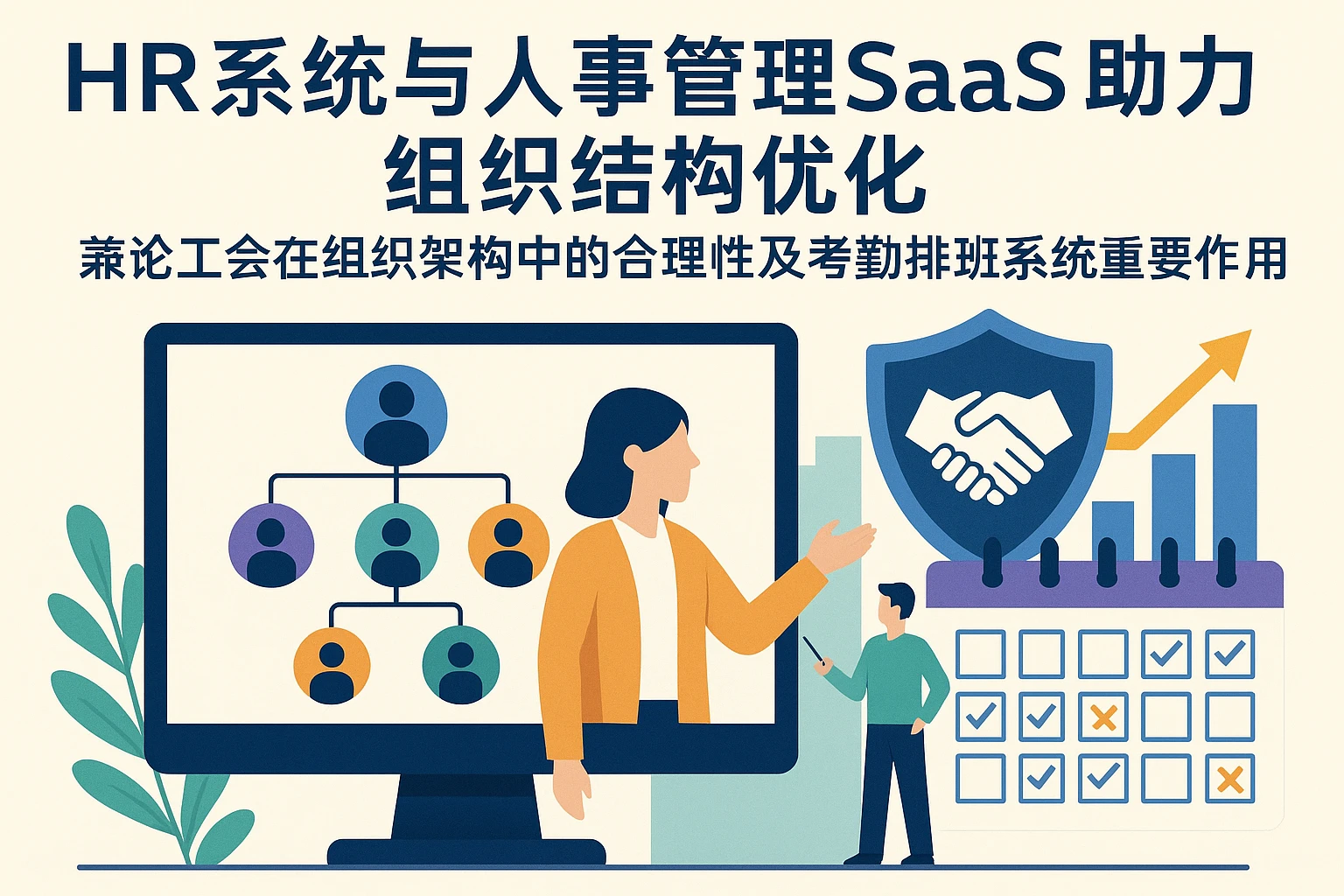 HR系统与人事管理SaaS助力组织结构优化——兼论工会在组织架构中的合理性及考勤排班系统的重要作用