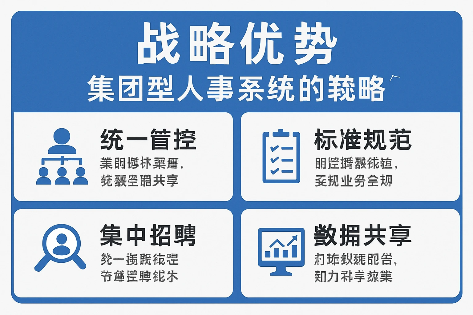 集团型人事系统的战略优势