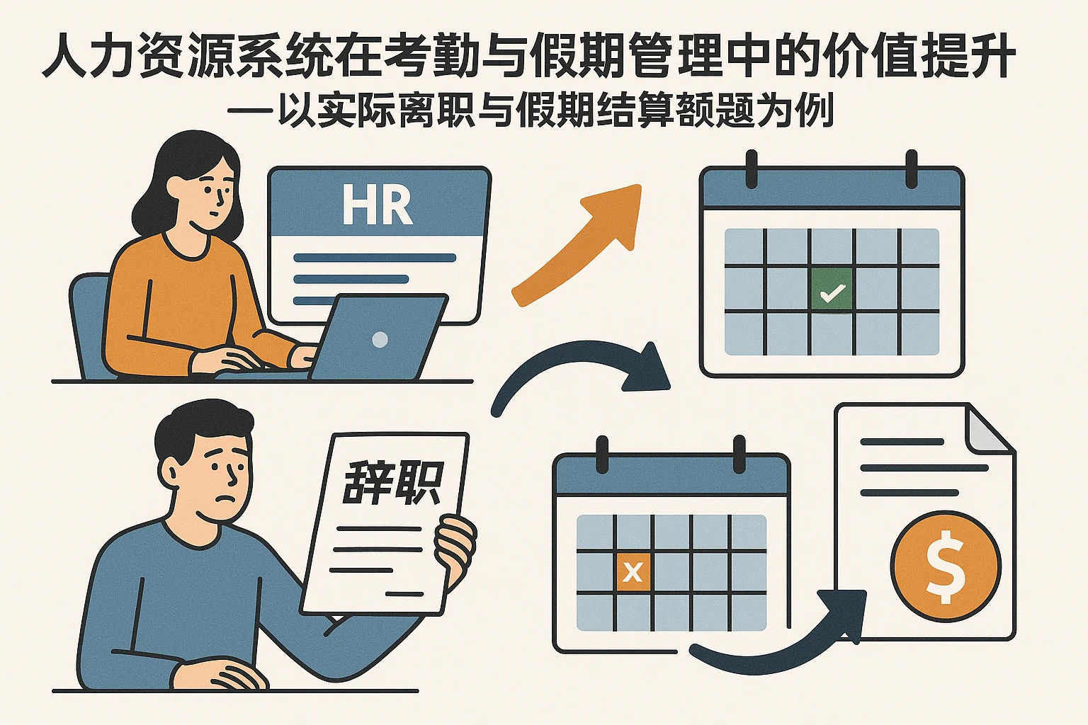 人力资源系统在考勤与假期管理中的价值提升——以实际离职与假期结算难题为例
