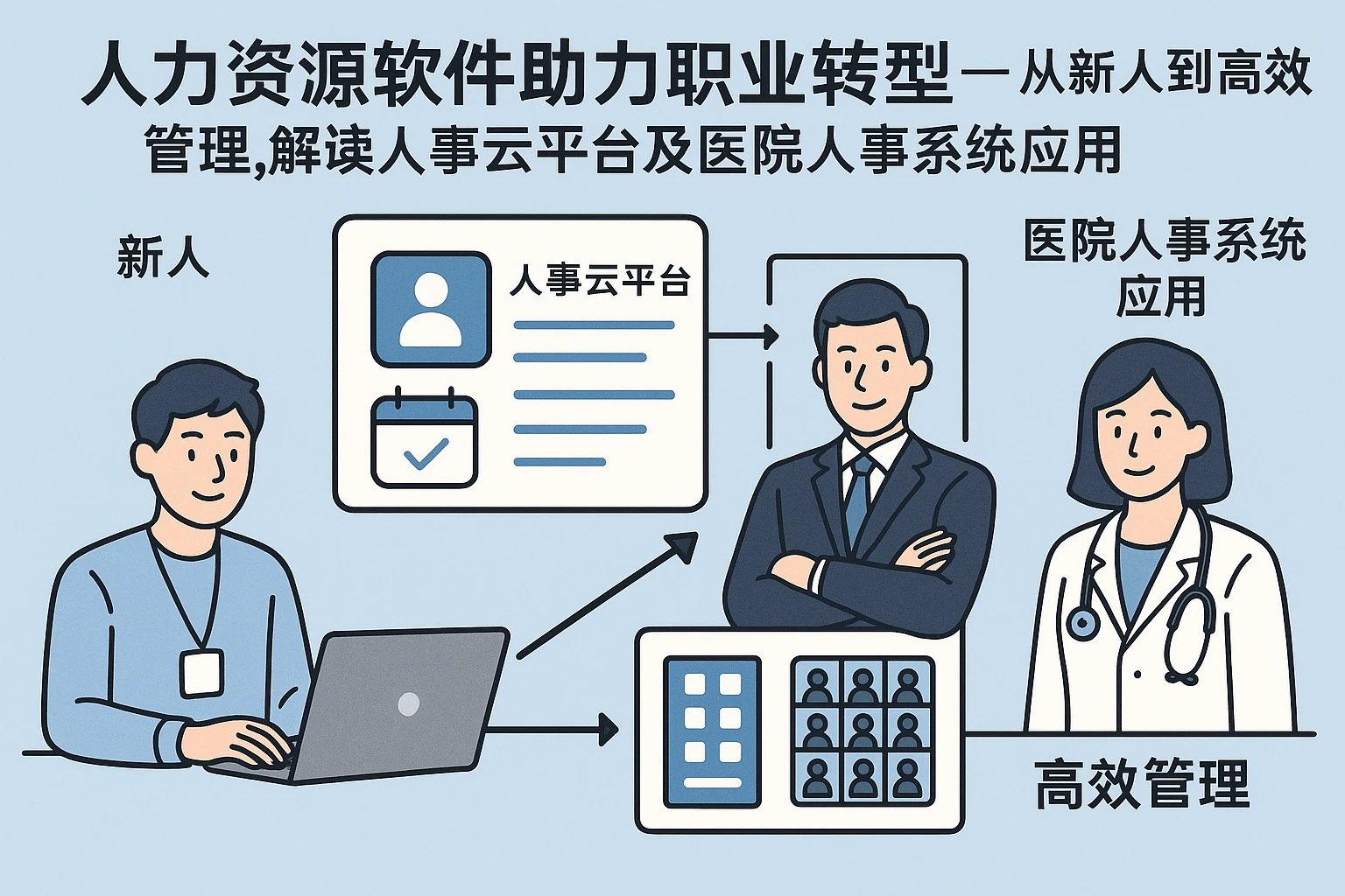 人力资源软件助力职业转型——从新人到高效管理，解读人事云平台及医院人事系统应用