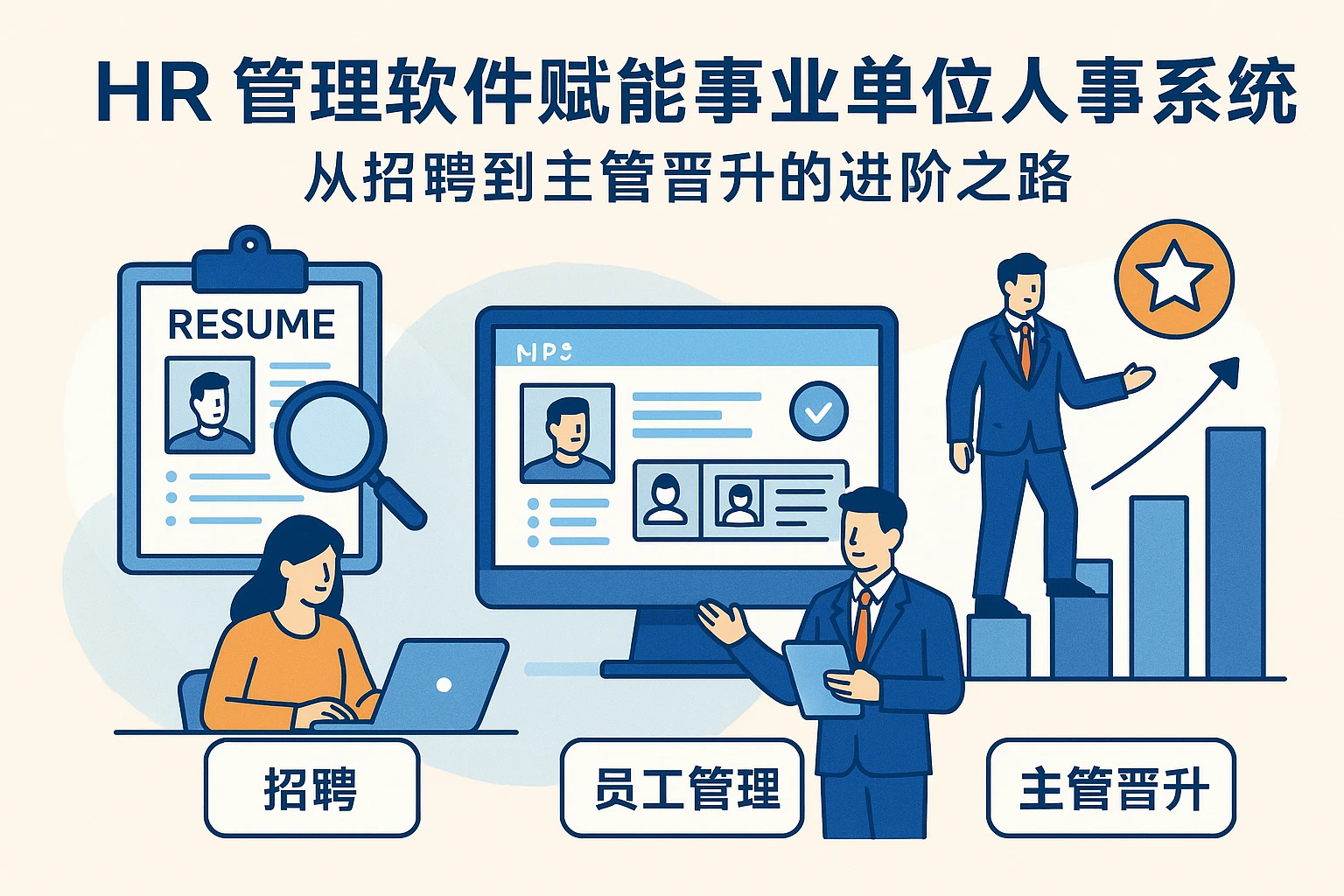 HR管理软件赋能事业单位人事系统：从招聘到主管晋升的进阶之路