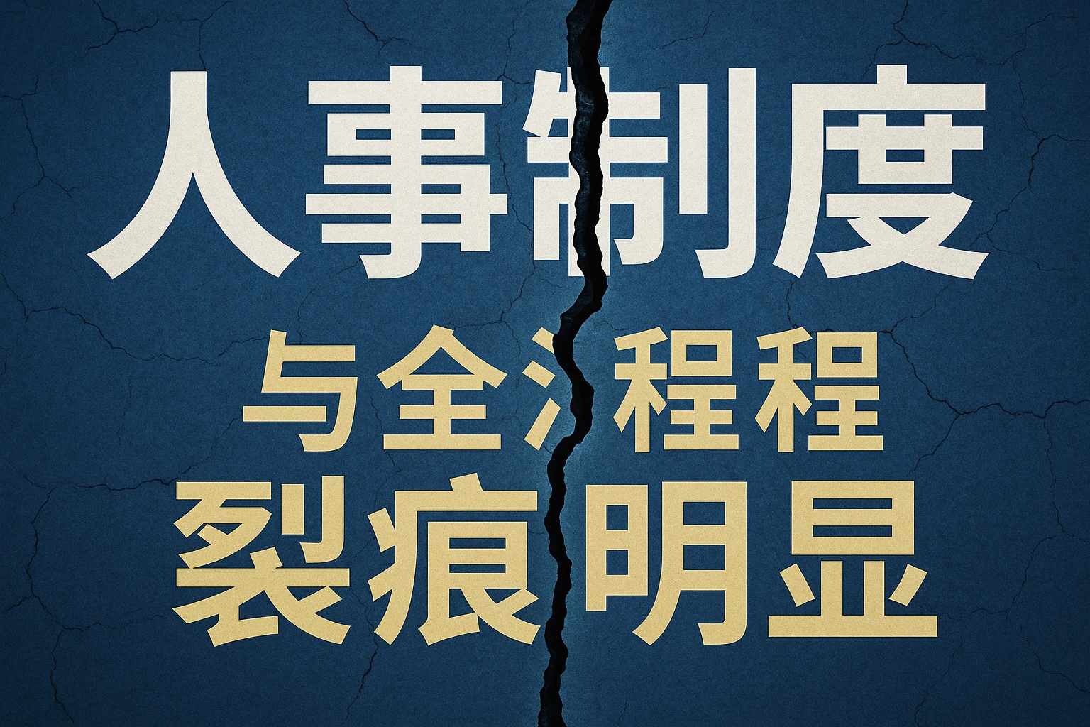 人事制度与全流程裂痕明显
