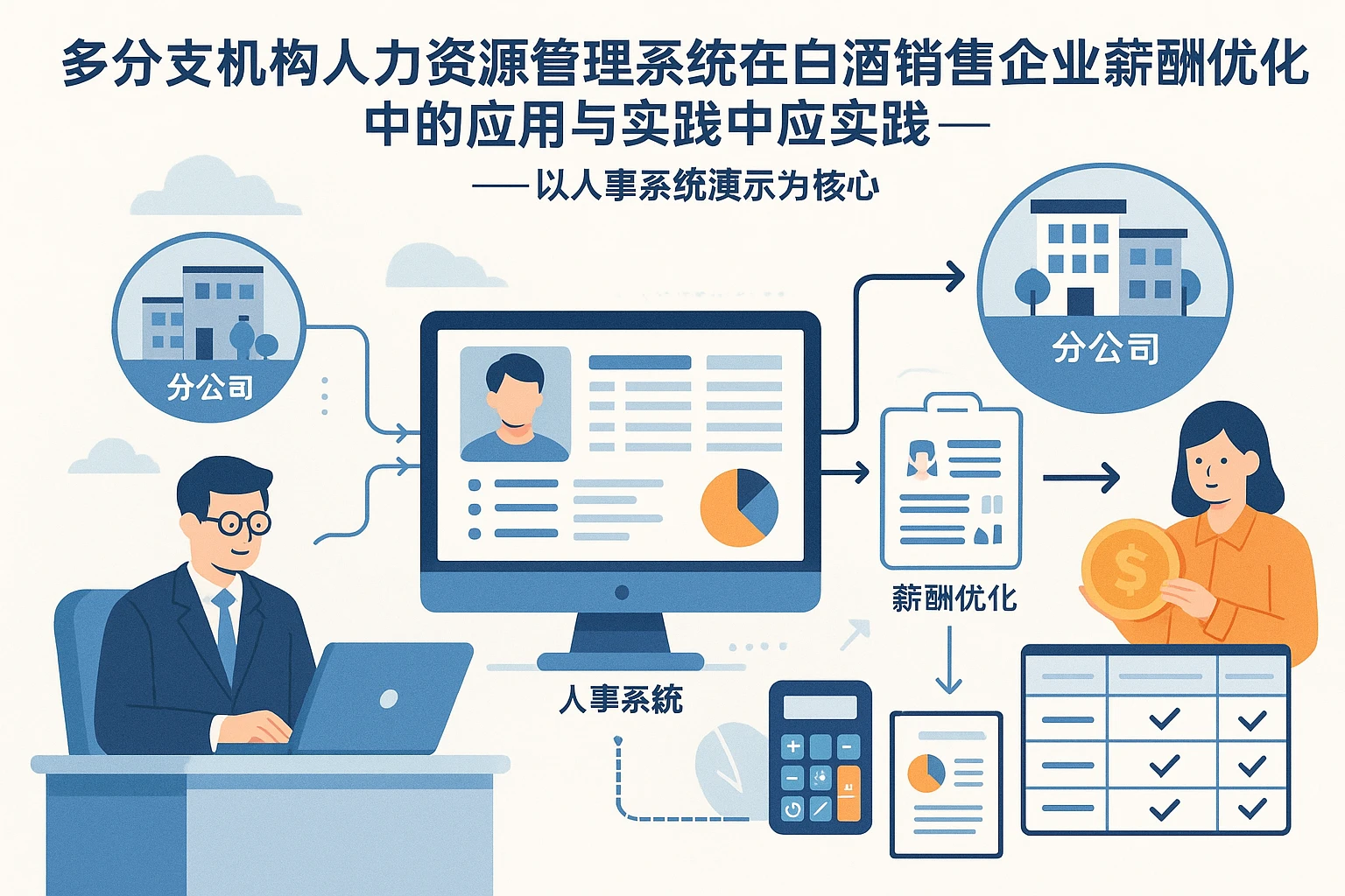 多分支机构人力资源管理系统在白酒销售企业薪酬优化中的应用与实践——以人事系统演示为核心