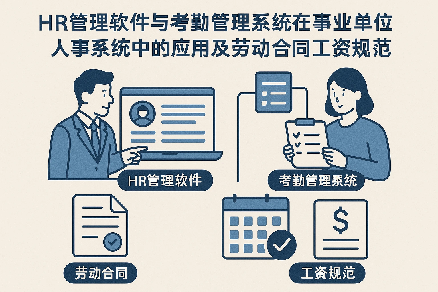 HR管理软件与考勤管理系统在事业单位人事系统中的应用及劳动合同工资规范解析