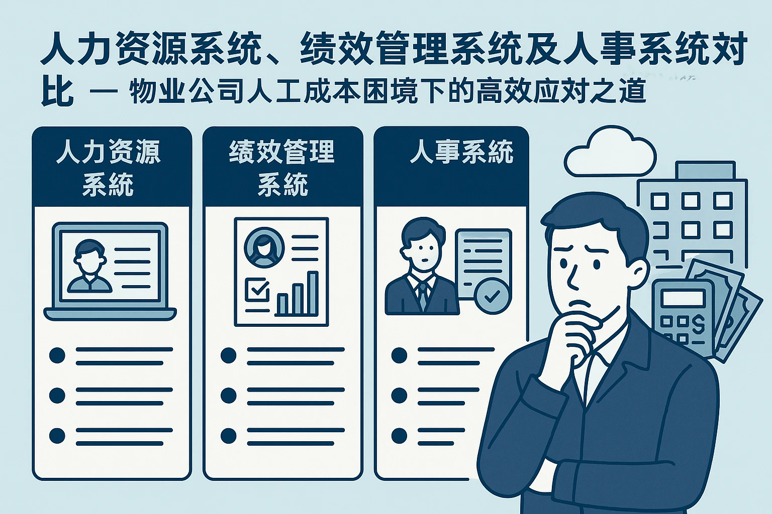 人力资源系统、绩效管理系统及人事系统对比 —— 物业公司人工成本困境下的高效应对之道