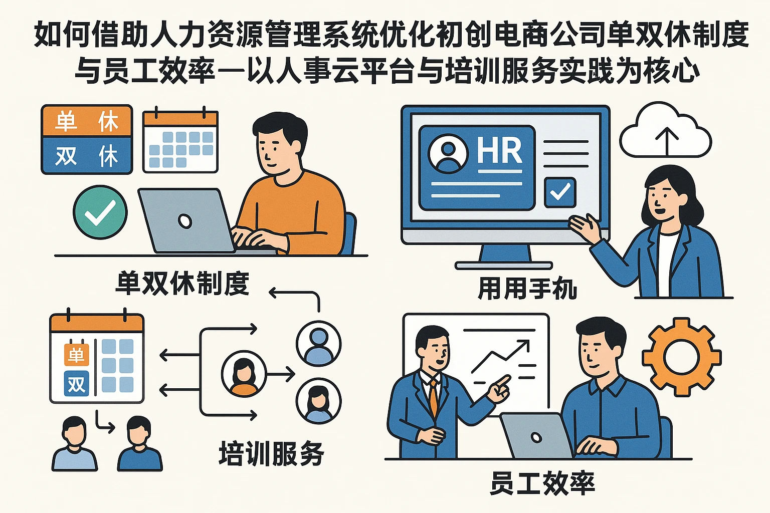 如何借助人力资源管理系统优化初创电商公司单双休制度与员工效率——以人事云平台与培训服务实践为核心