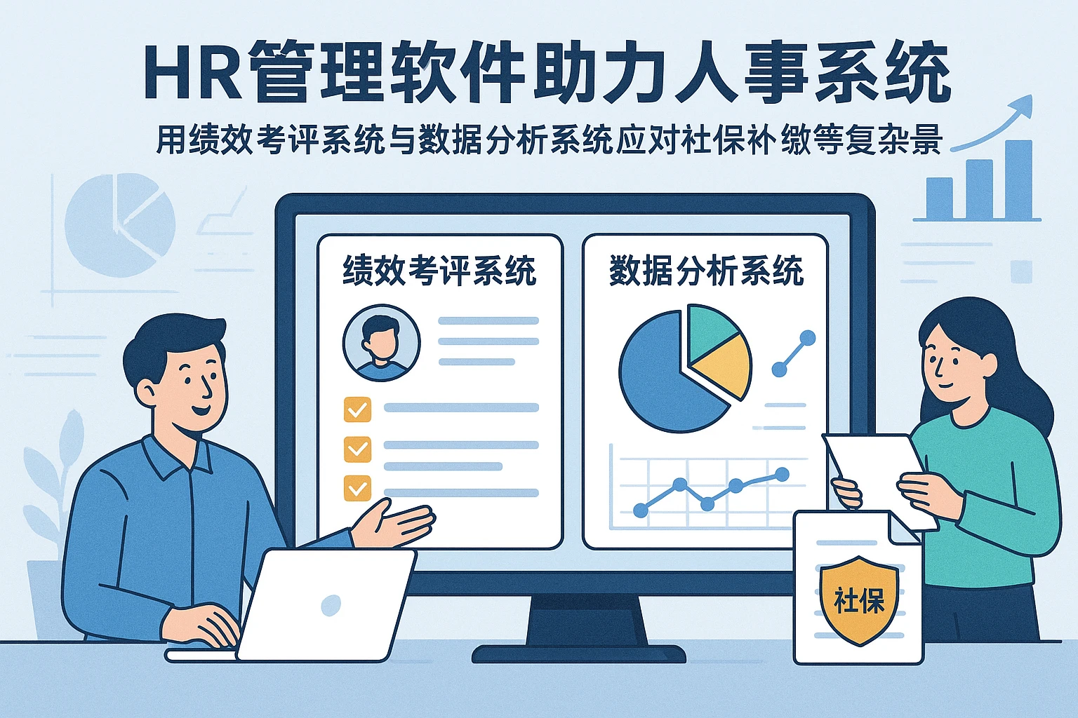 HR管理软件助力人事系统：用绩效考评系统与数据分析系统应对社保补缴等复杂场景