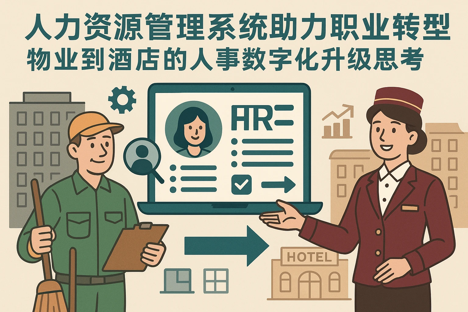 人力资源管理系统助力职业转型：物业到酒店的人事数字化升级思考