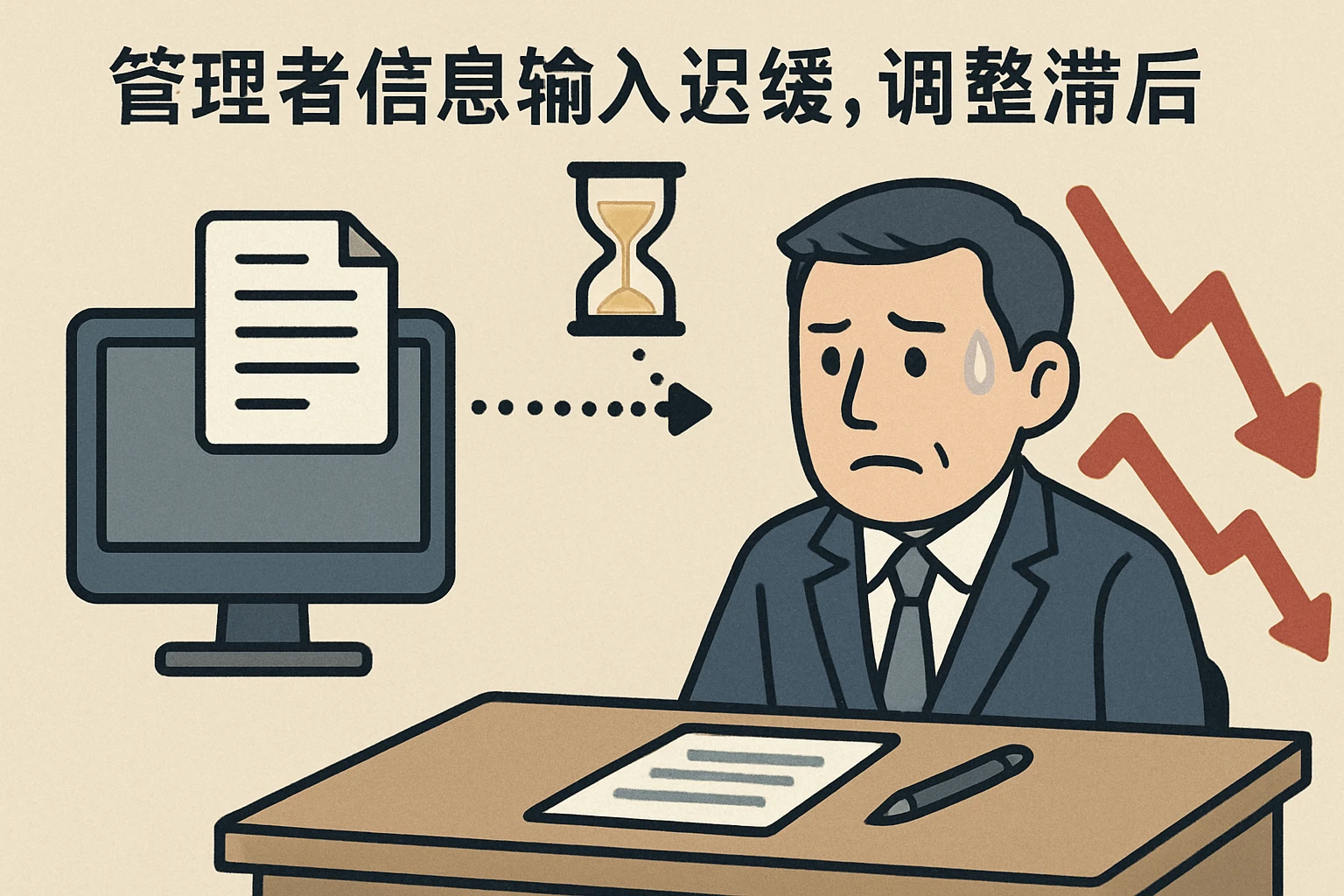 管理者信息输入迟缓，调整滞后
