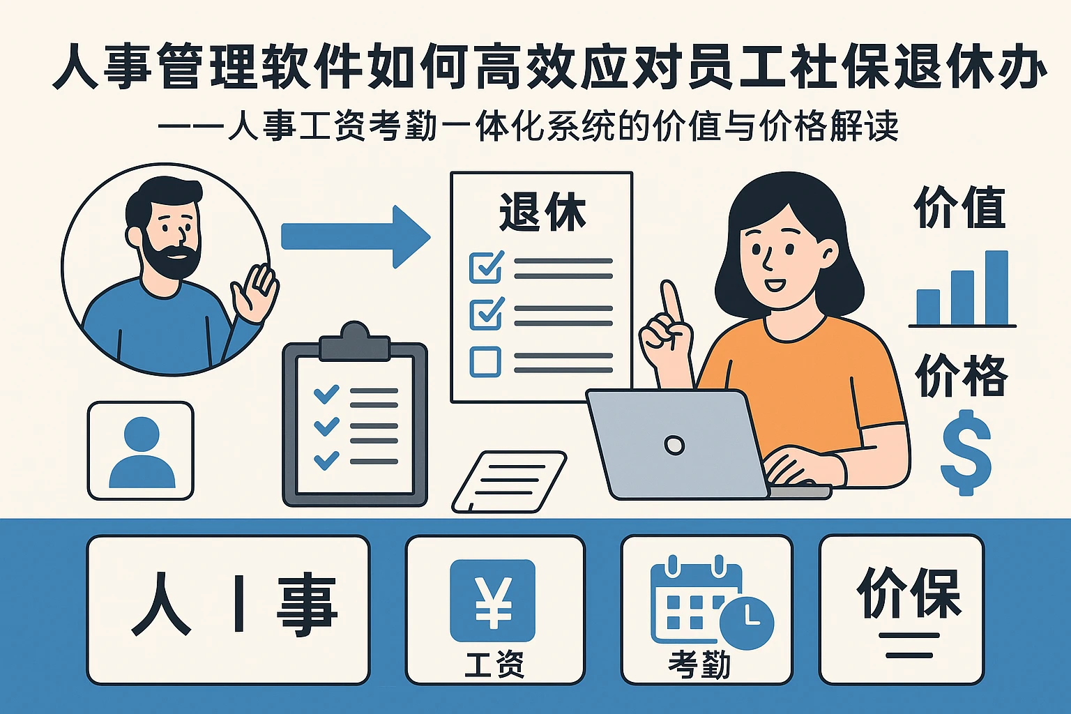 人事管理软件如何高效应对员工社保退休办理——人事工资考勤一体化系统的价值与价格解读