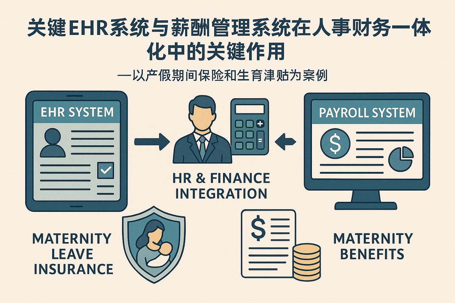 EHR系统与薪酬管理系统在人事财务一体化中的关键作用——以产假期间保险和生育津贴为案例