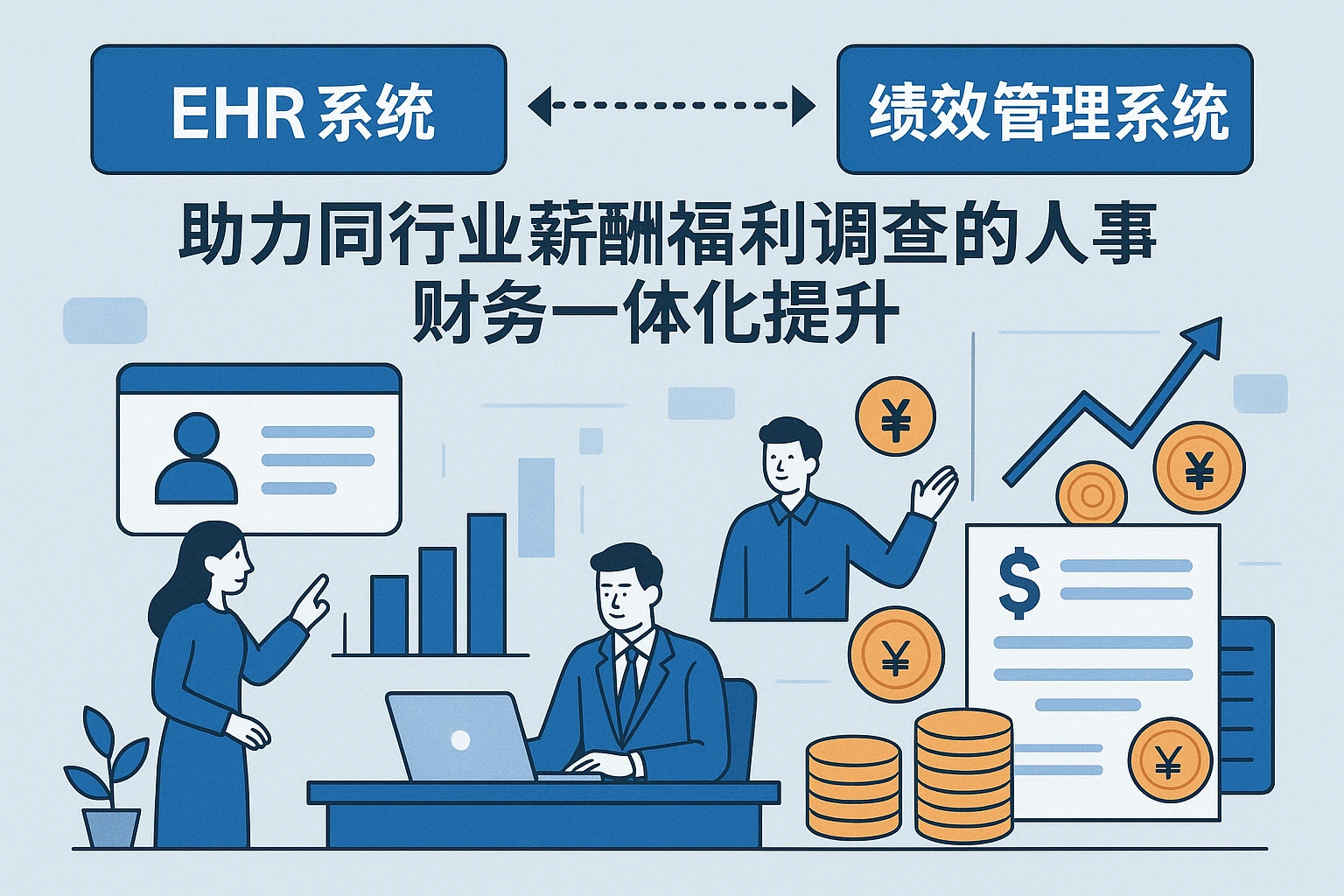 EHR系统与绩效管理系统联动，助力同行业薪酬福利调查的人事财务一体化提升