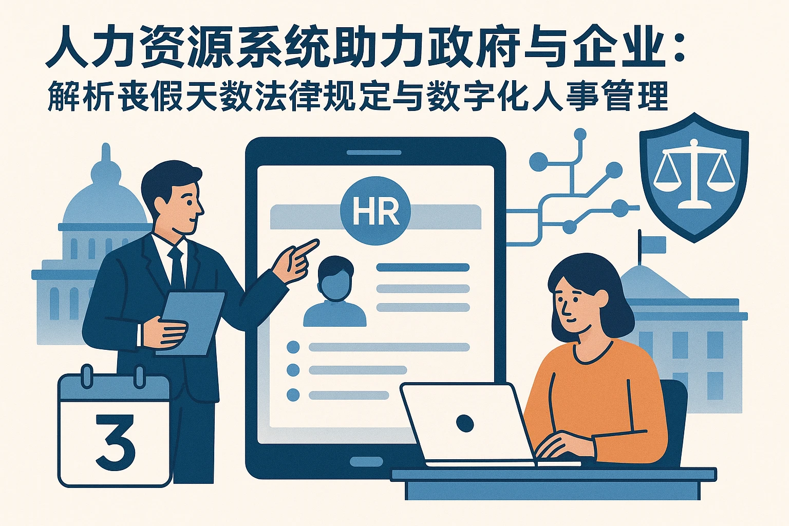 人力资源系统助力政府与企业：解析丧假天数法律规定与数字化人事管理