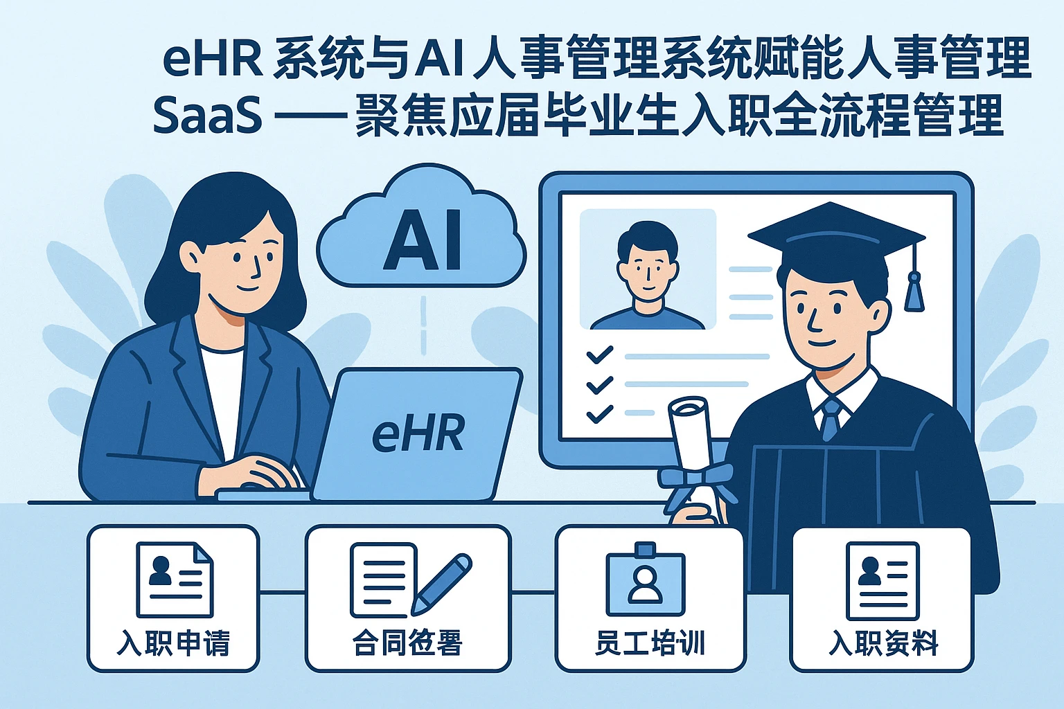 eHR系统与AI人事管理系统赋能人事管理SaaS——聚焦应届毕业生入职全流程管理