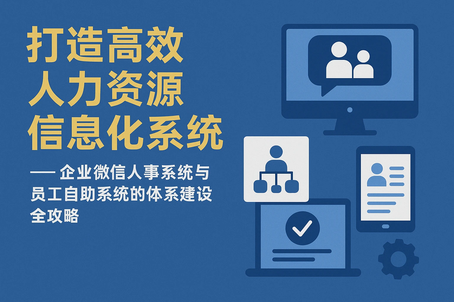 打造高效人力资源信息化系统 —— 企业微信人事系统与员工自助系统的体系建设全攻略