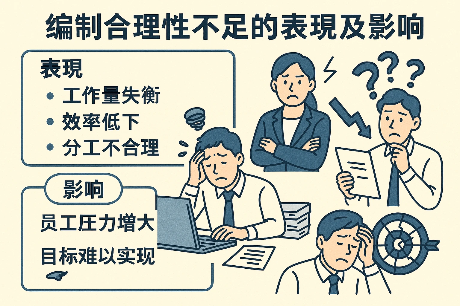编制合理性不足的表现及影响