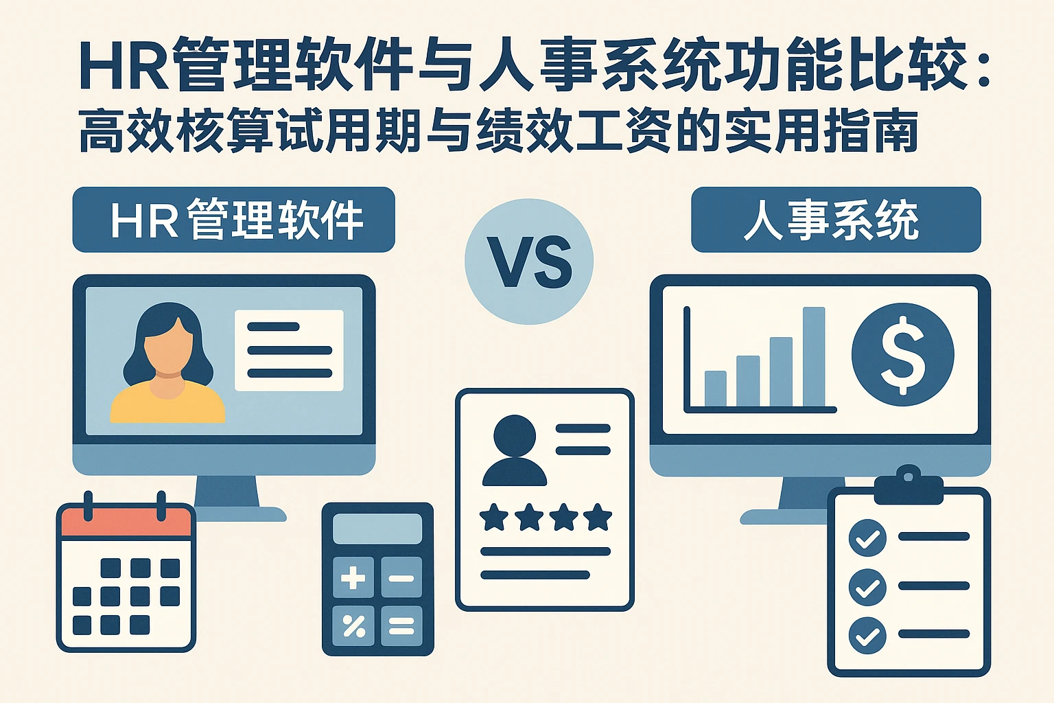 HR管理软件与人事系统功能比较：高效核算试用期与绩效工资的实用指南
