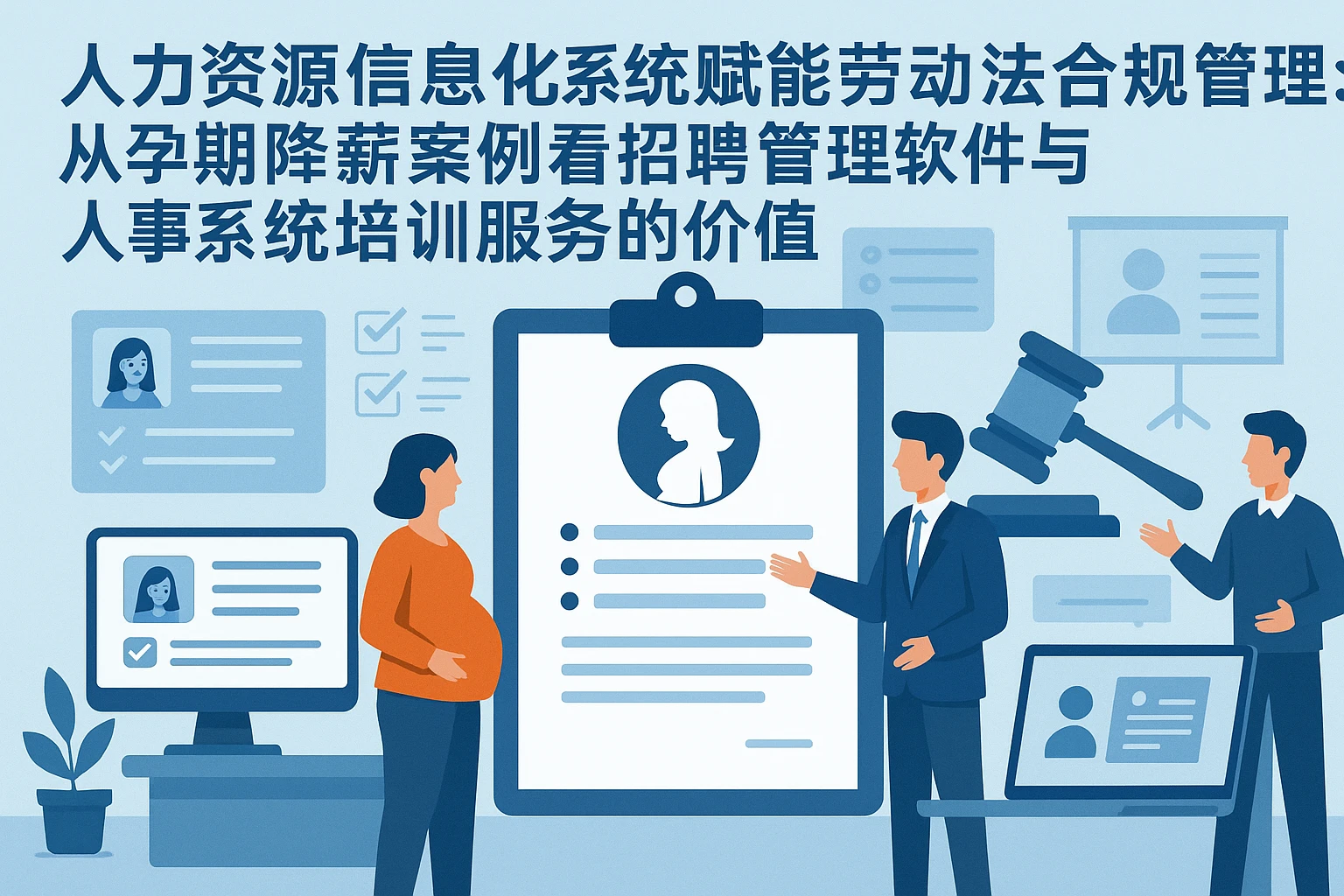 人力资源信息化系统赋能劳动法合规管理：从孕期降薪案例看招聘管理软件与人事系统培训服务的价值