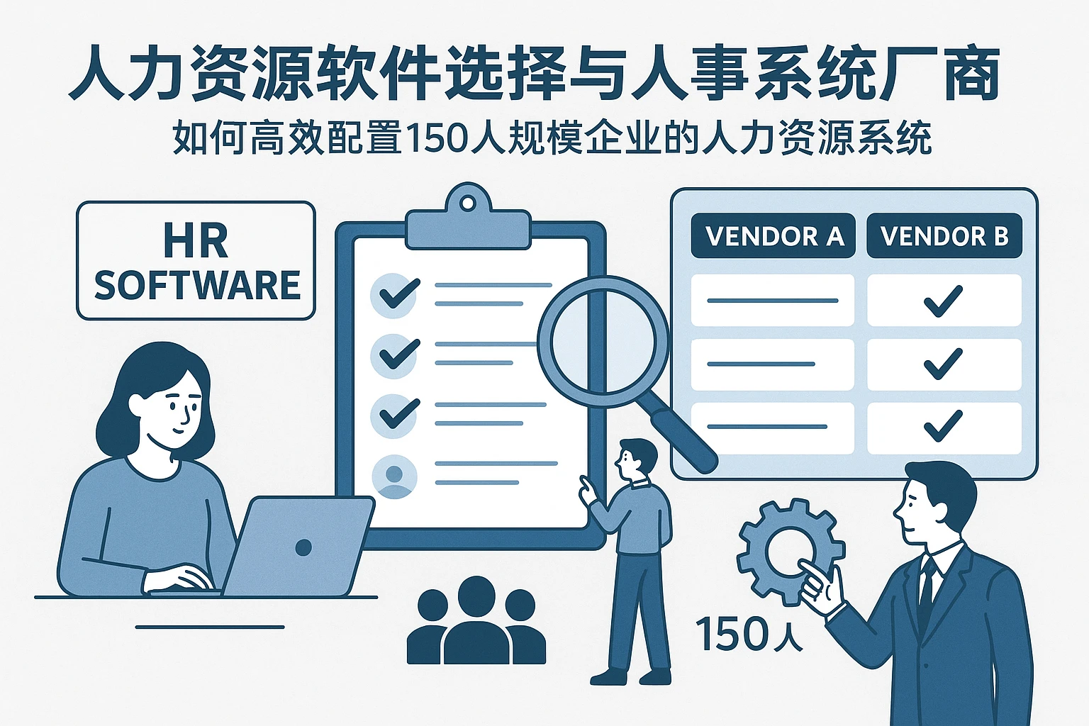 人力资源软件选择与人事系统厂商对比:如何高效配置150人规模企业的人力资源系统