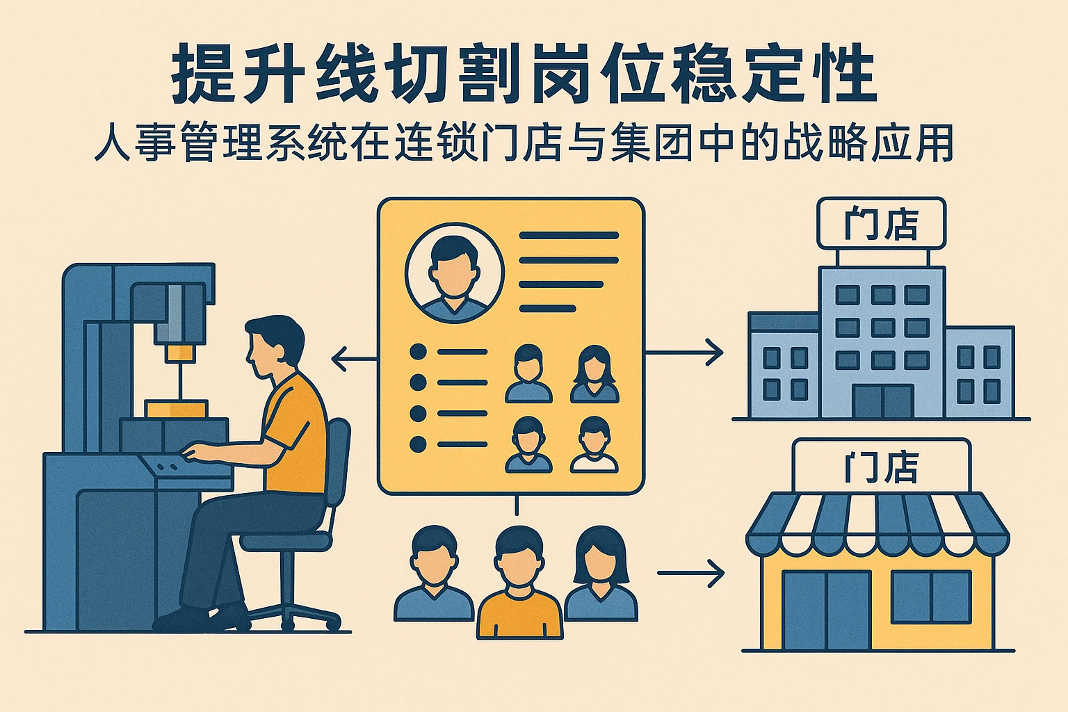 提升线切割岗位稳定性：人事管理系统在连锁门店与集团中的战略应用