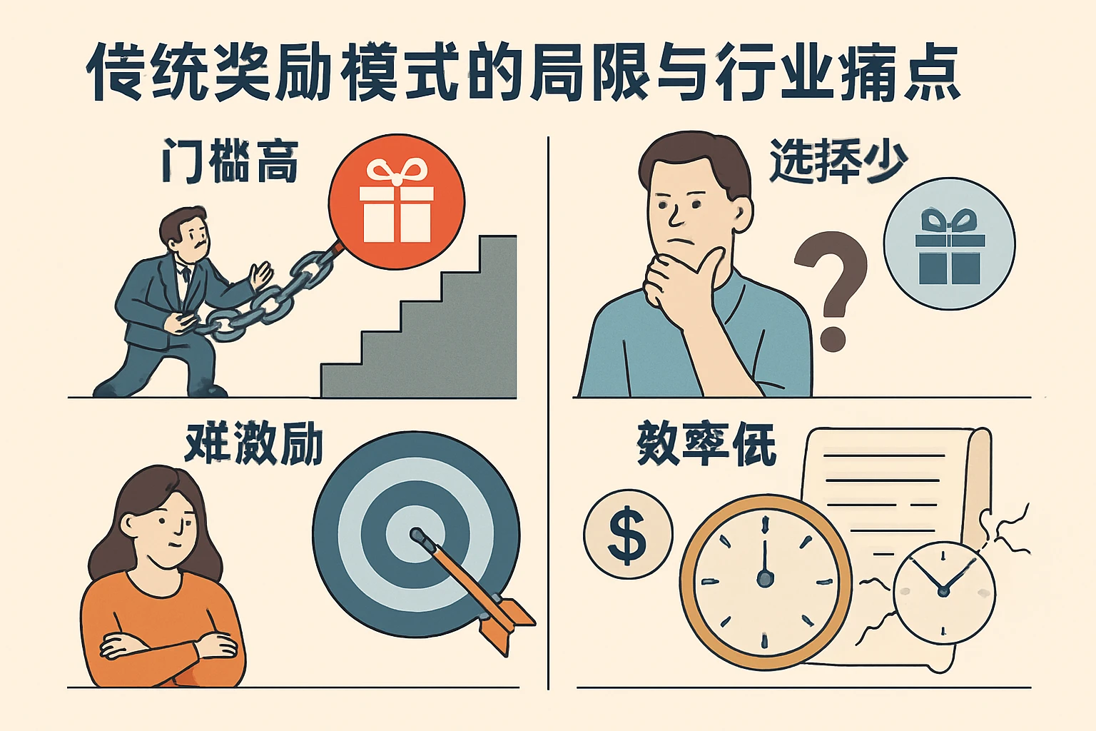 传统奖励模式的局限与行业痛点