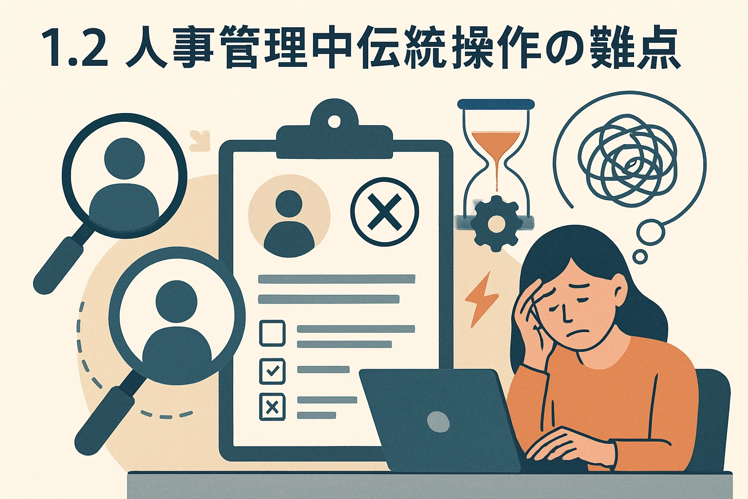 1.2 人事管理中传统操作的难点