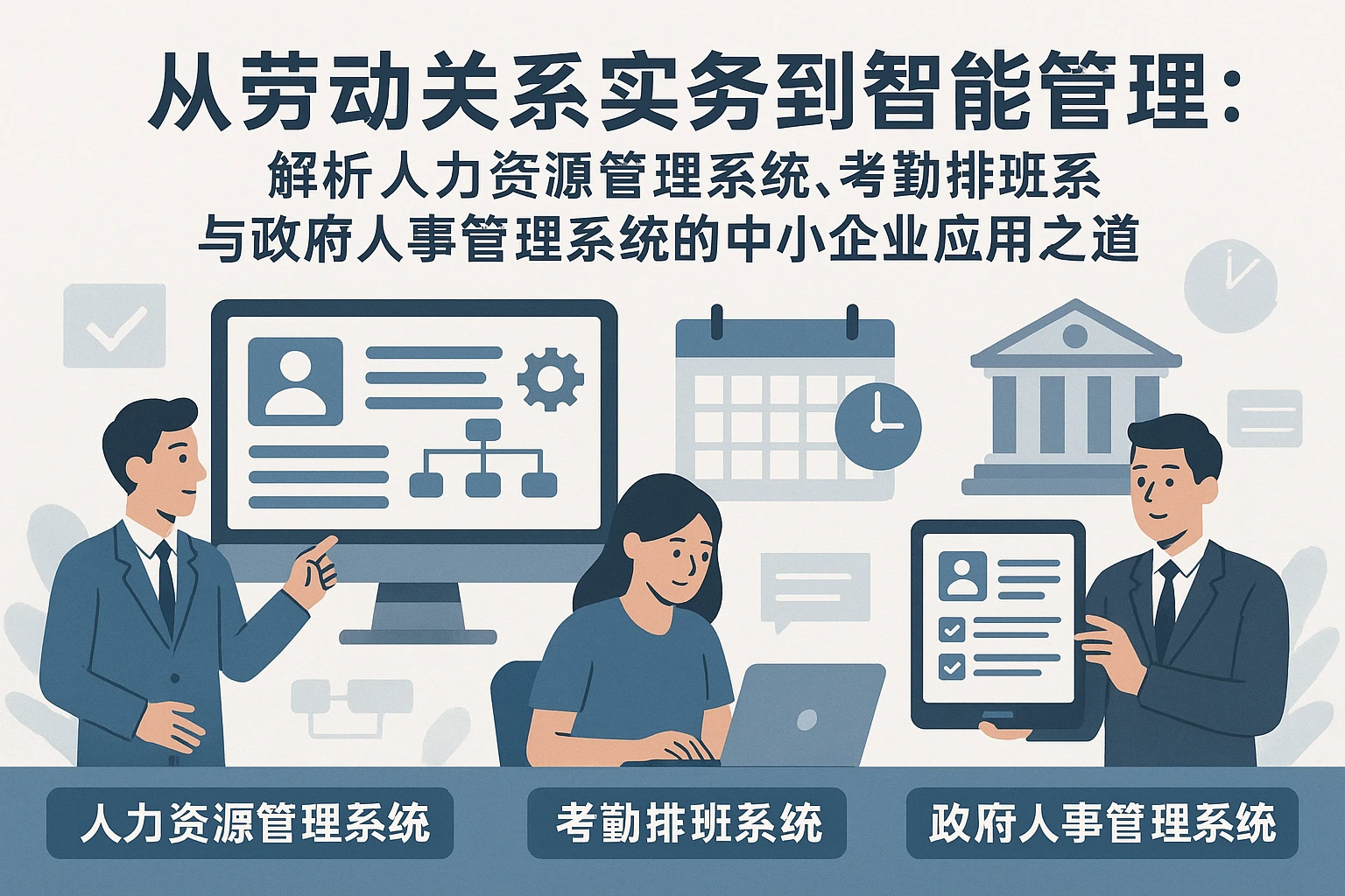 从劳动关系实务到智能管理：解析人力资源管理系统、考勤排班系统与政府人事管理系统的中小企业应用之道