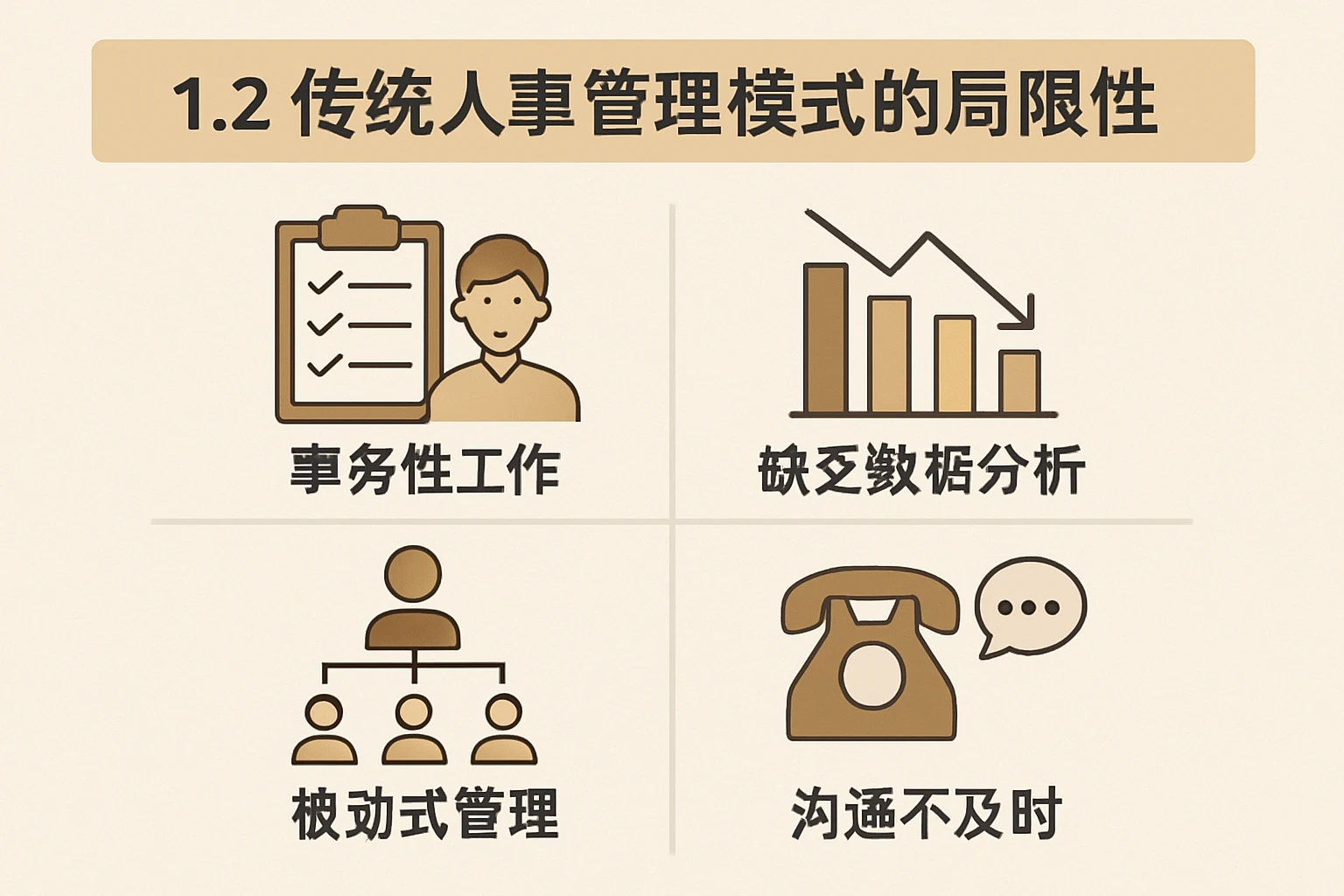 1.2 传统人事管理模式的局限性