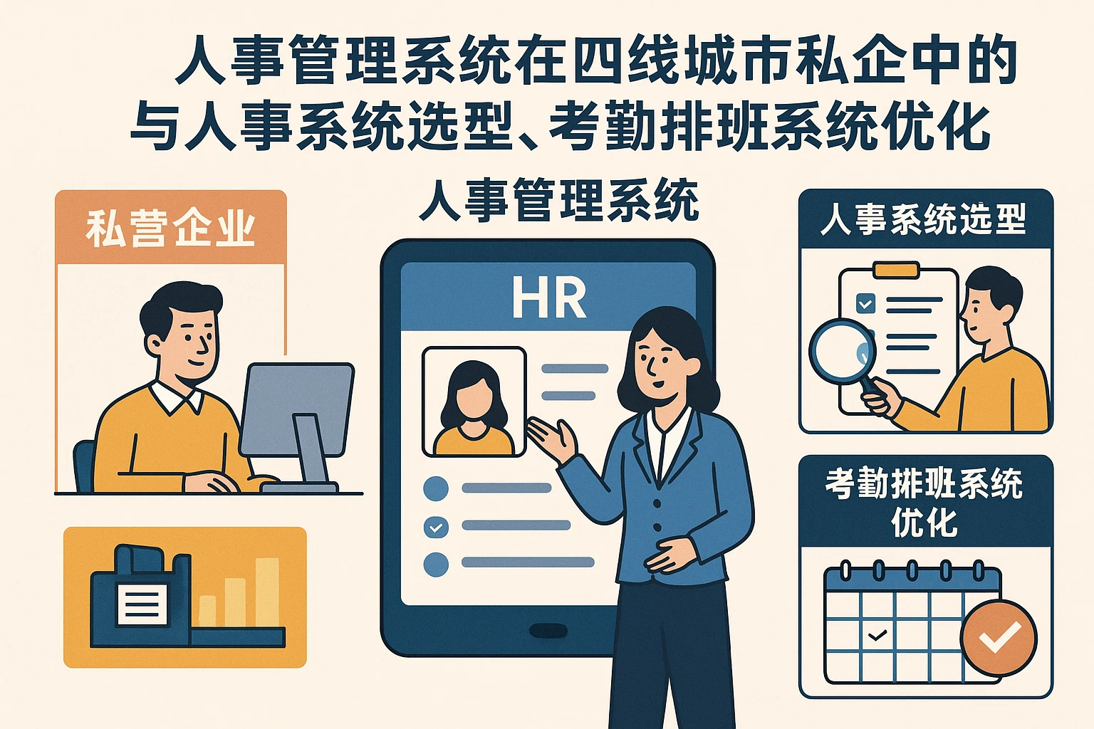 人事管理系统在四线城市私企中的角色与人事系统选型、考勤排班系统优化