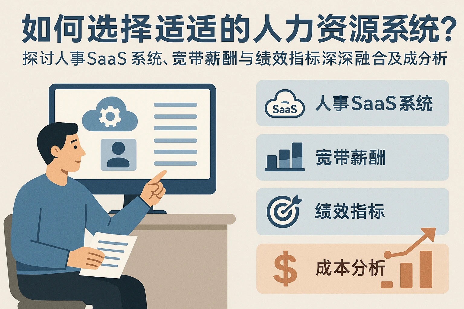 如何选择合适的人力资源系统？探讨人事SaaS系统、宽带薪酬与绩效指标的深度融合及成本分析