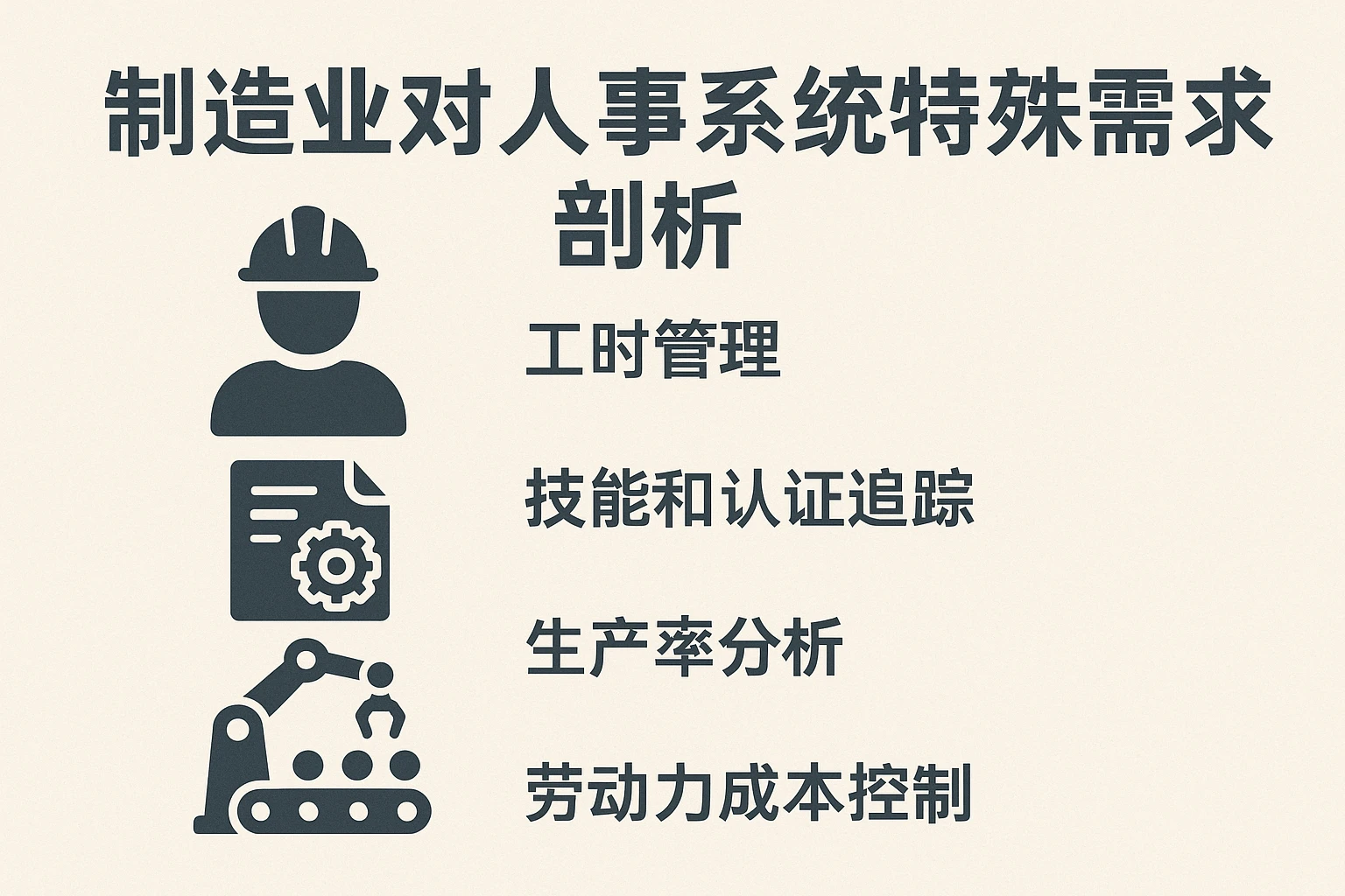 制造业对人事系统的特殊需求剖析