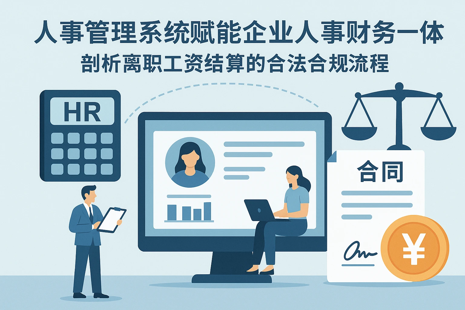 人事管理系统赋能企业人事财务一体化，剖析离职工资结算的合法合规流程