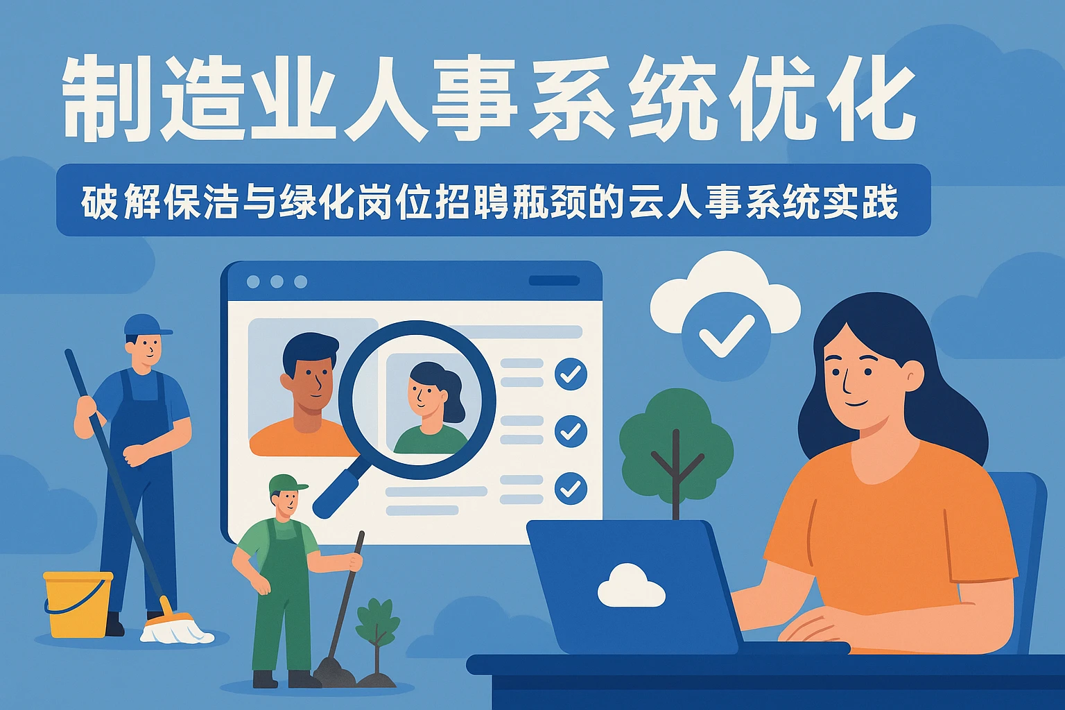 制造业人事系统优化：破解保洁与绿化岗位招聘瓶颈的云人事系统实践