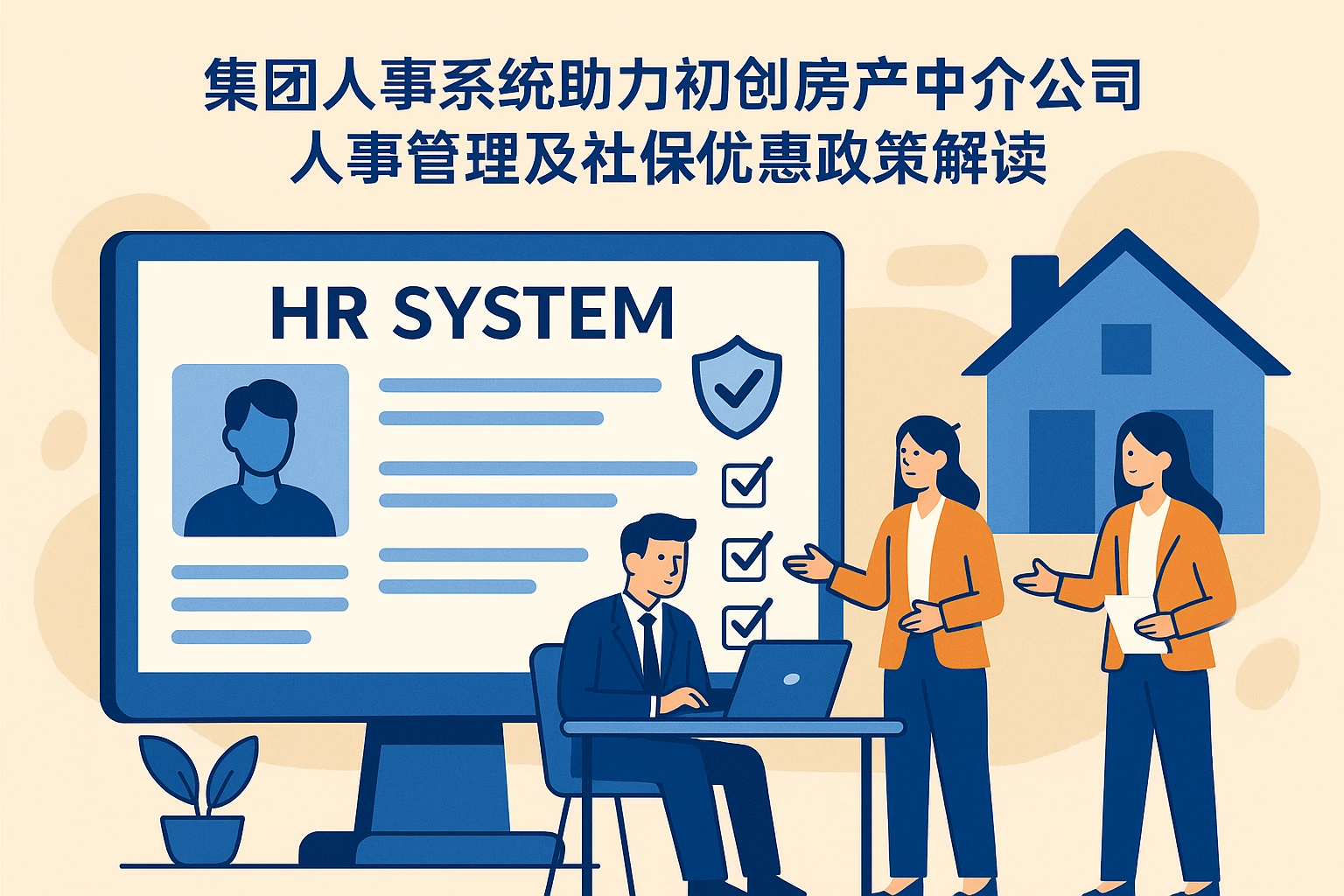 集团人事系统助力初创房产中介公司人事管理及社保优惠政策解读