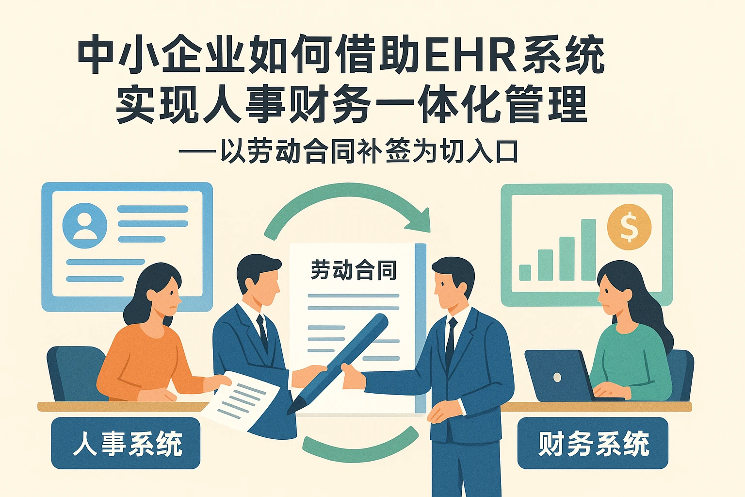中小企业如何借助EHR系统实现人事财务一体化管理——以劳动合同补签为切入口