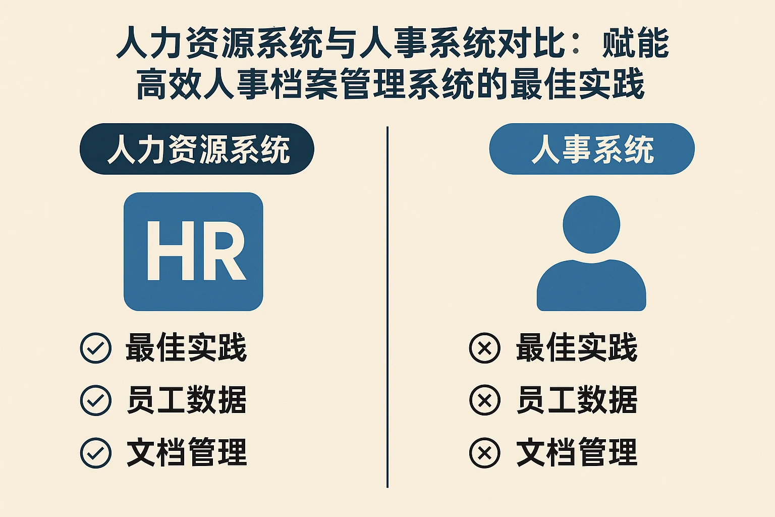 人力资源系统与人事系统对比：赋能高效人事档案管理系统的最佳实践