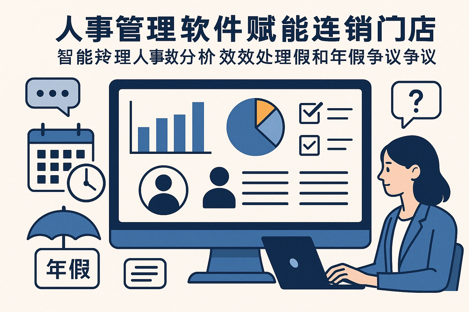 人事管理软件赋能连锁门店：高效处理假勤和年假争议的智能人事数据分析系统