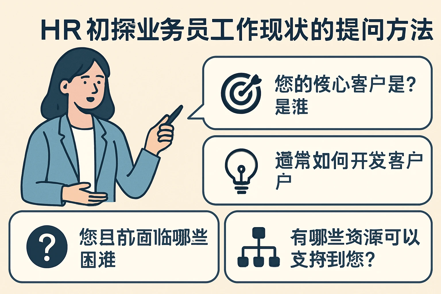HR初探业务员工作现状的提问方法