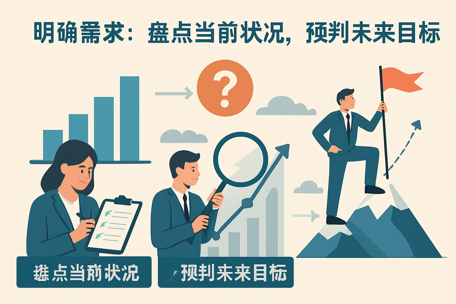 明确需求：盘点当前状况，预判未来目标