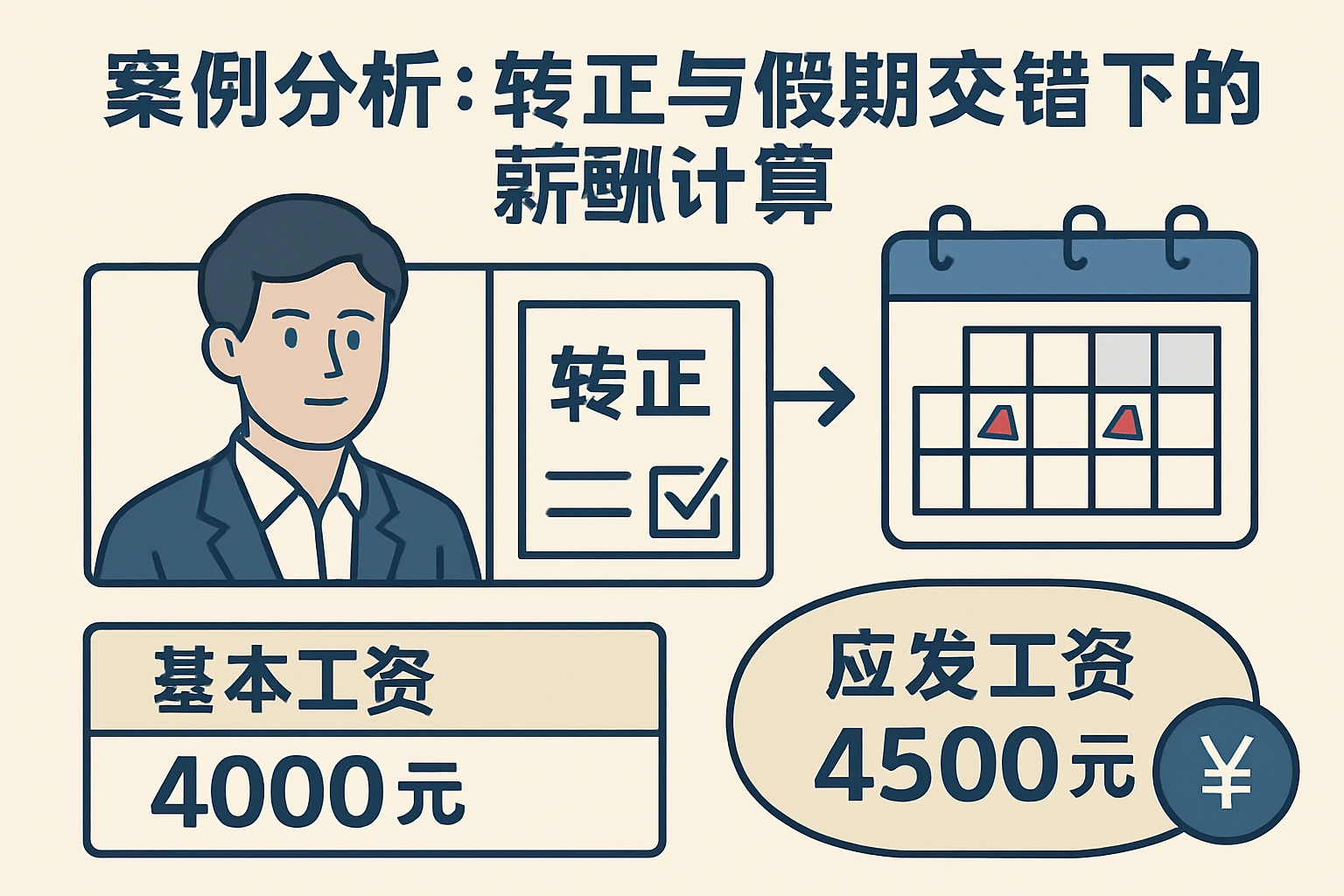 案例分析：转正与假期交错下的薪酬计算