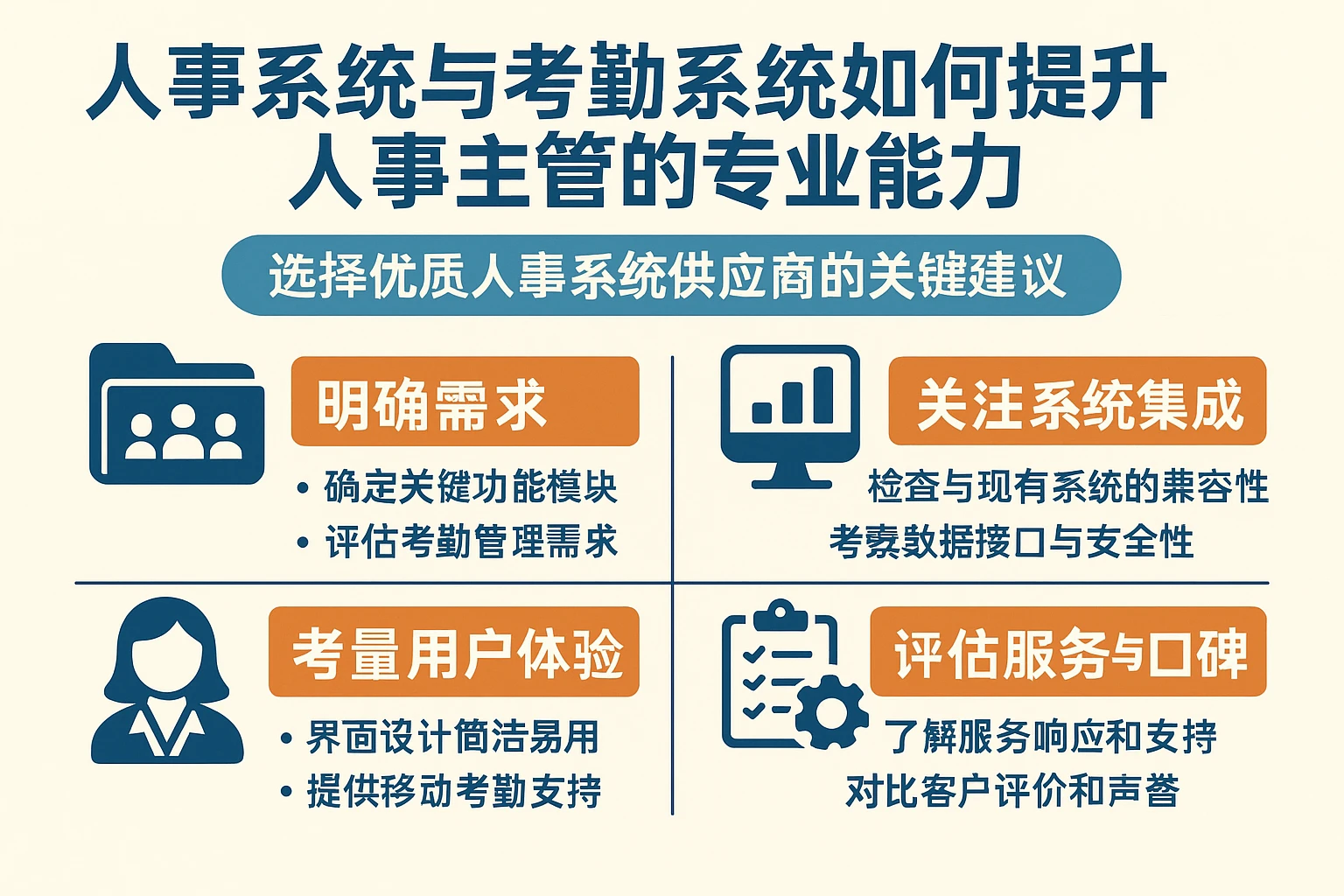 人事系统与考勤系统如何提升人事主管的专业能力——选择优质人事系统供应商的关键建议