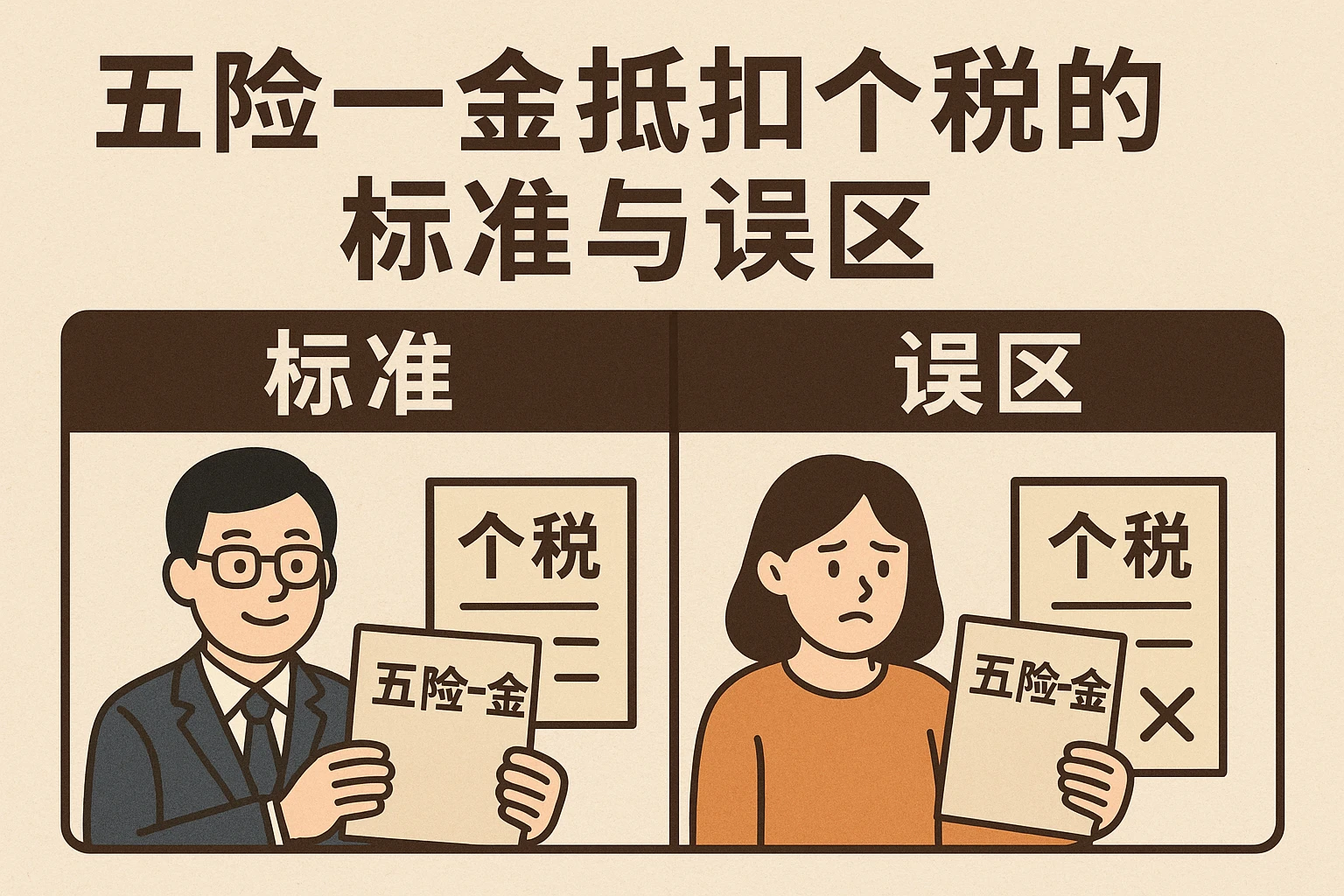 五险一金抵扣个税的标准与误区