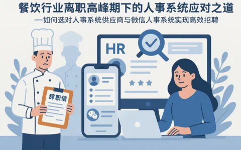 餐饮行业离职高峰期下的人事系统应对之道——如何选对人事系统供应商与微信人事系统实现高效招聘