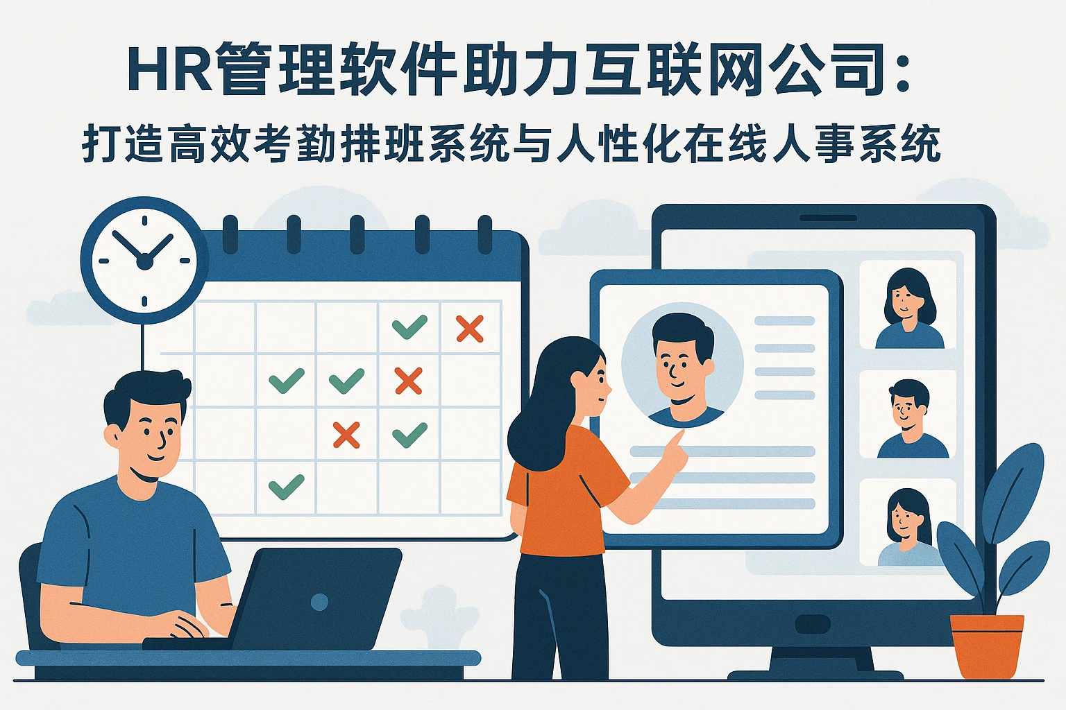 HR管理软件助力互联网公司：打造高效考勤排班系统与人性化在线人事系统